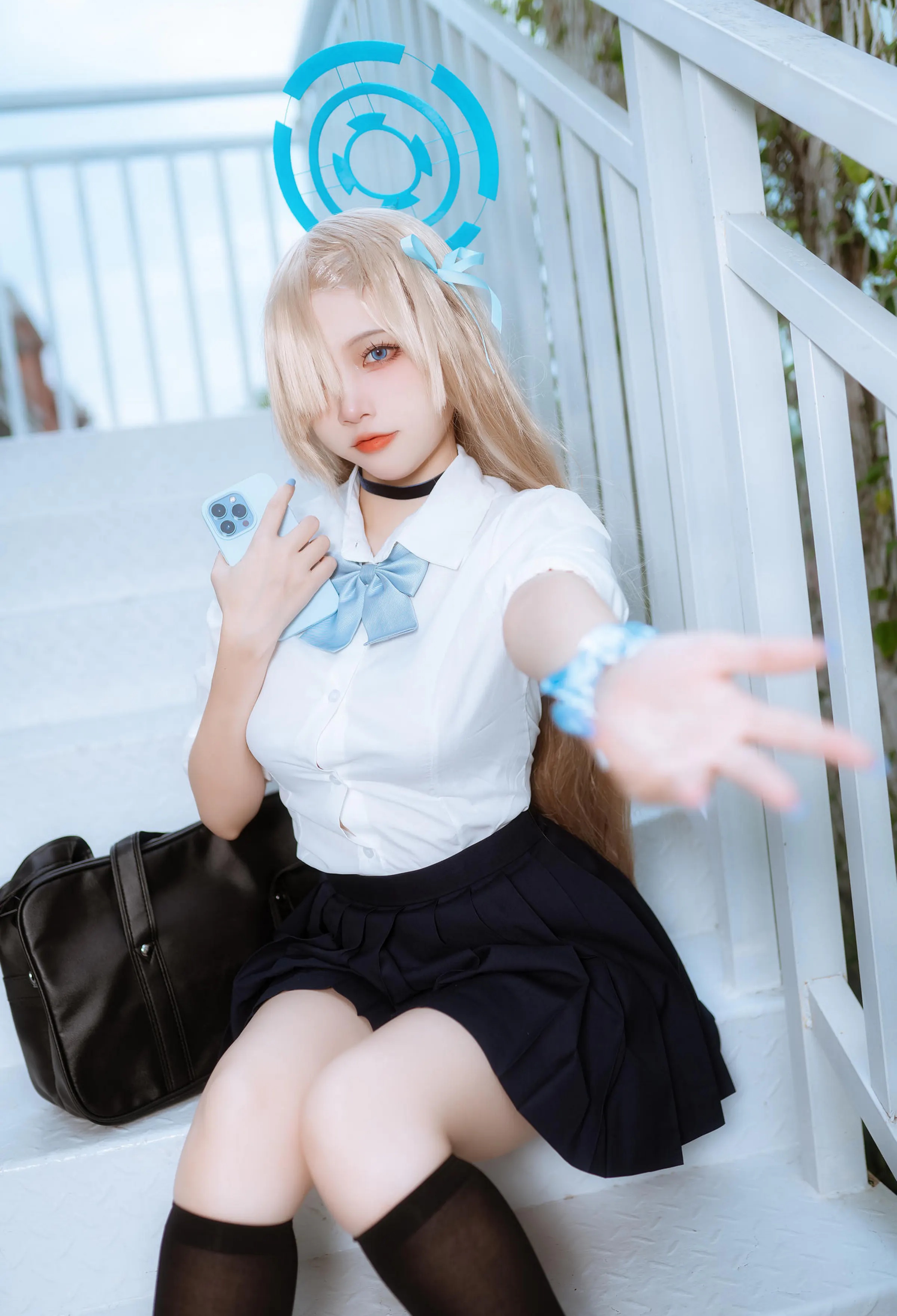 Coser美女_二佐nisa_No.199 &ndash; 蔚蓝档案 一之濑明日奈 JK制服 [23P]-看套图