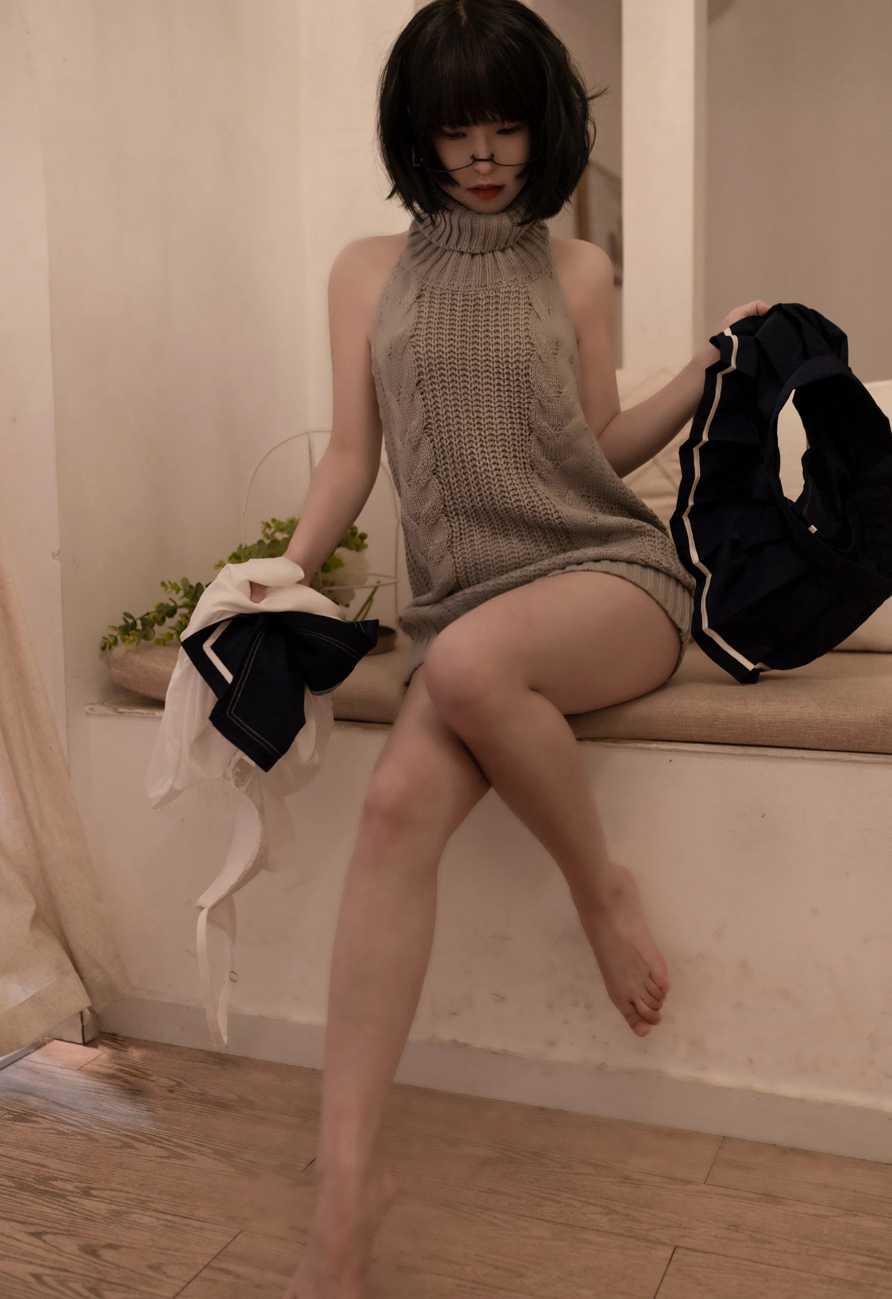 Coser美女_晕崽Zz_No.004 &ndash; 维修洗衣机 主题写真 [52P]-看套图