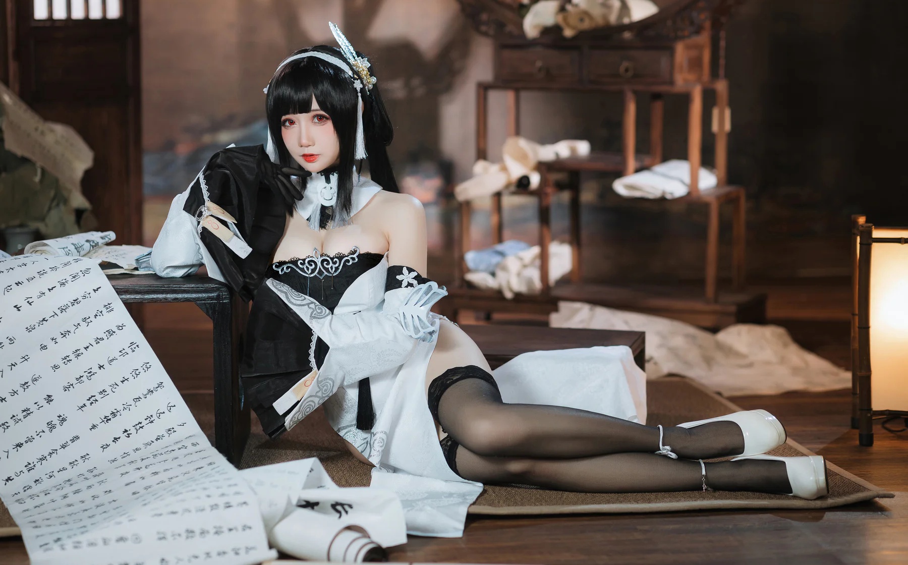 图片[5]-Coser美女_焖焖碳_No.028 &ndash; 碧蓝航线 鎮海 白黑礼服 主题写真 [23P]-Coser网络美女论坛-免费套图-看套图