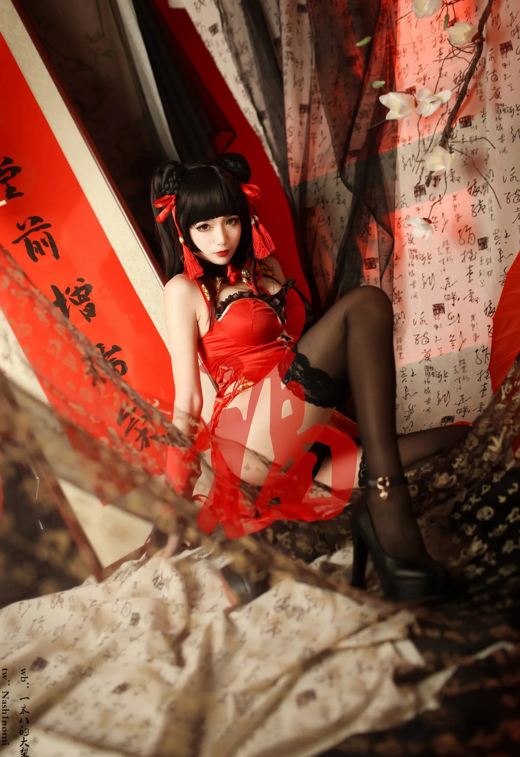 二次元博主_一米八的大梨子_No.008 时崎狂三新春旗袍 [12P]Xiuren秀人写真高清美女套图写真下载-看套图看套图