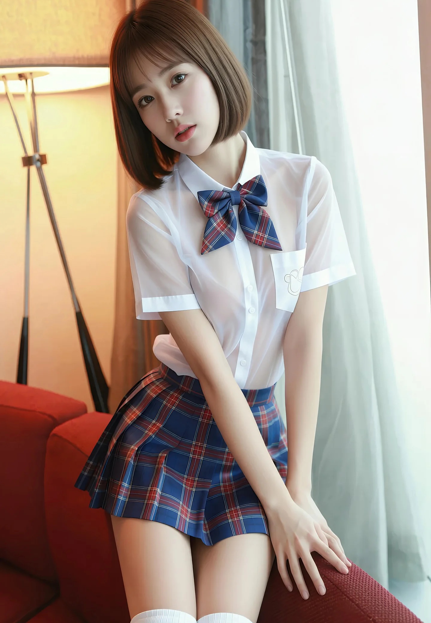 AIG美女_No.488_小乔不乔_性感JK 主题写真 [85+1P]Xiuren秀人写真高清美女套图写真下载-看套图看套图