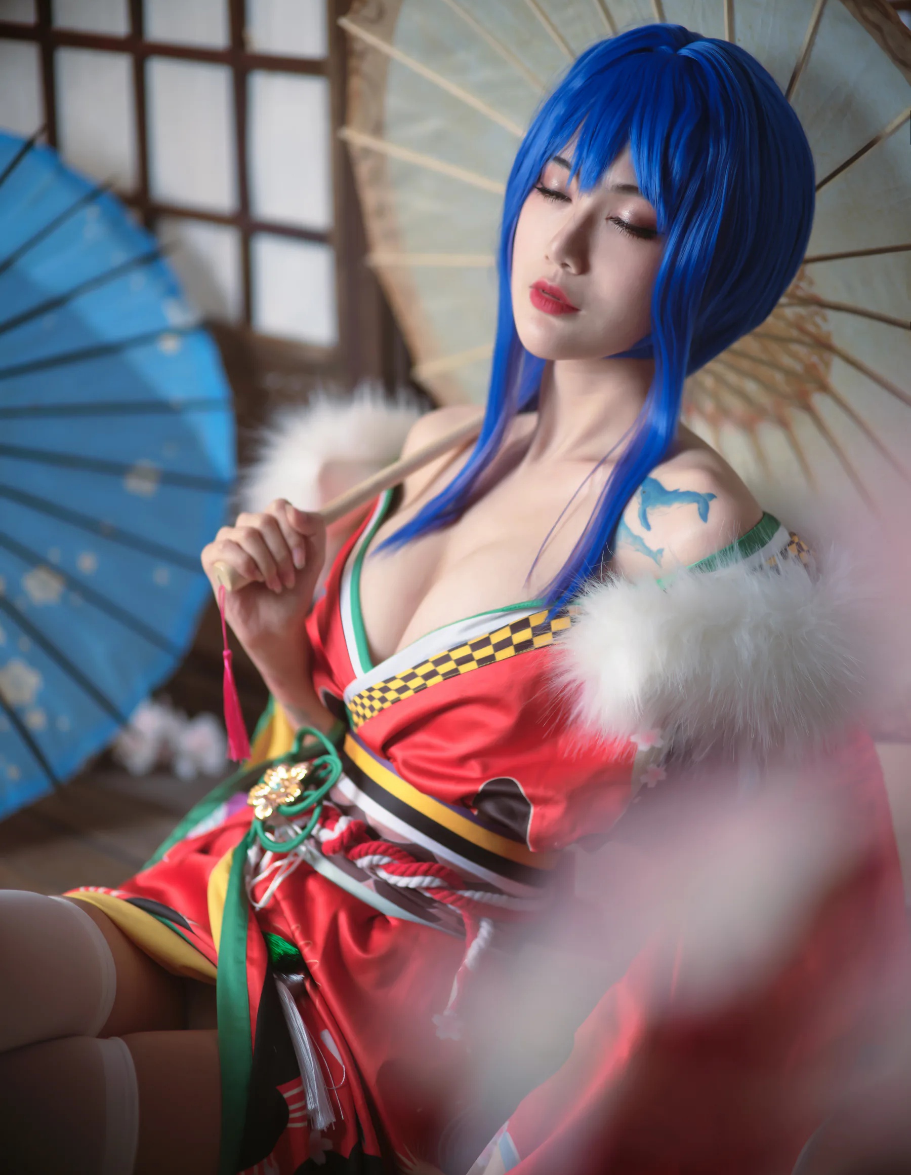 二次元博主_一米八的大梨子_No.032 圣姨和服 主题写真 [18P]-看套图