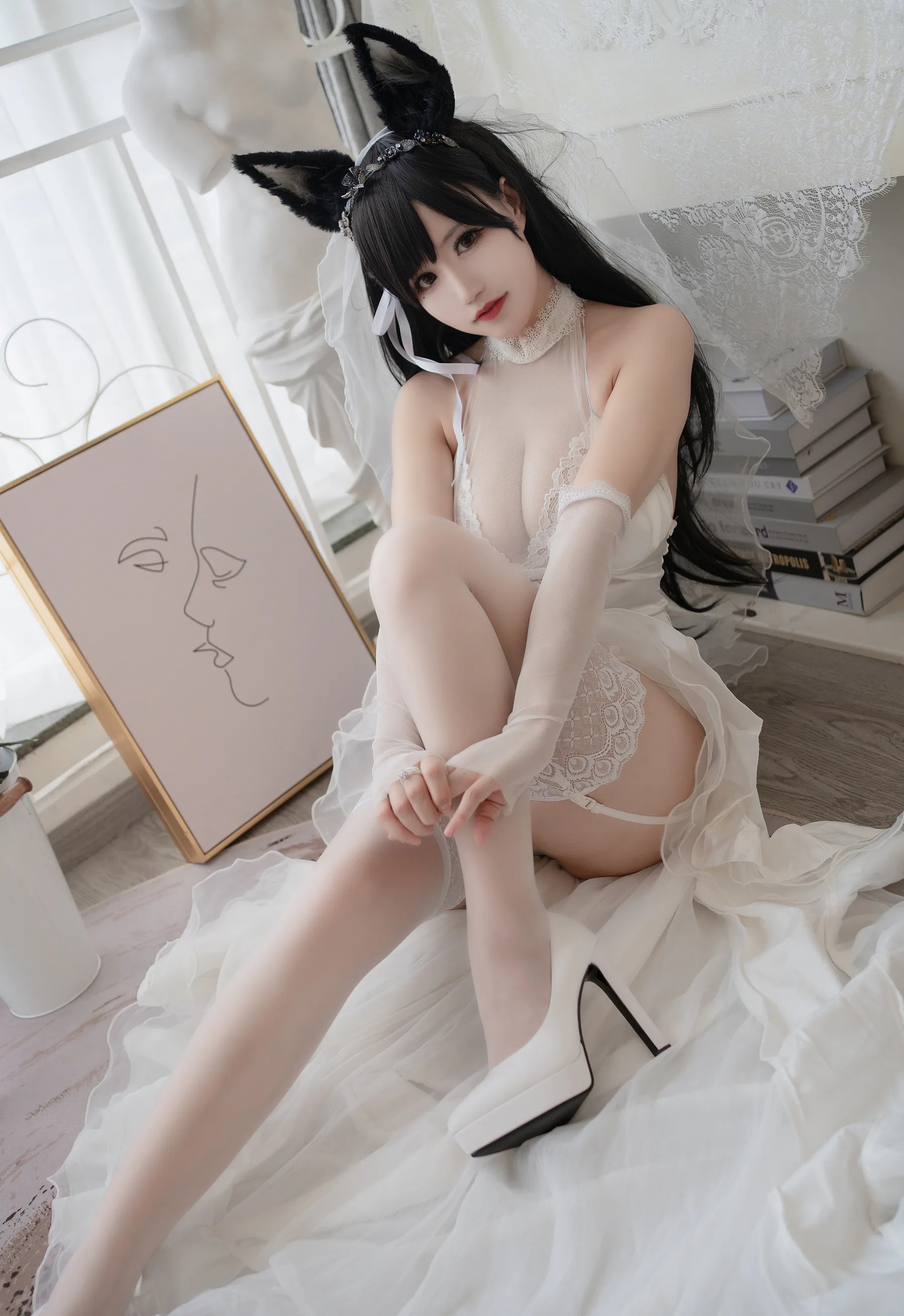 二次元博主_小仓千代w_No.017 爱宕婚纱 主题写真 [20P]Xiuren秀人写真高清美女套图写真下载-看套图看套图