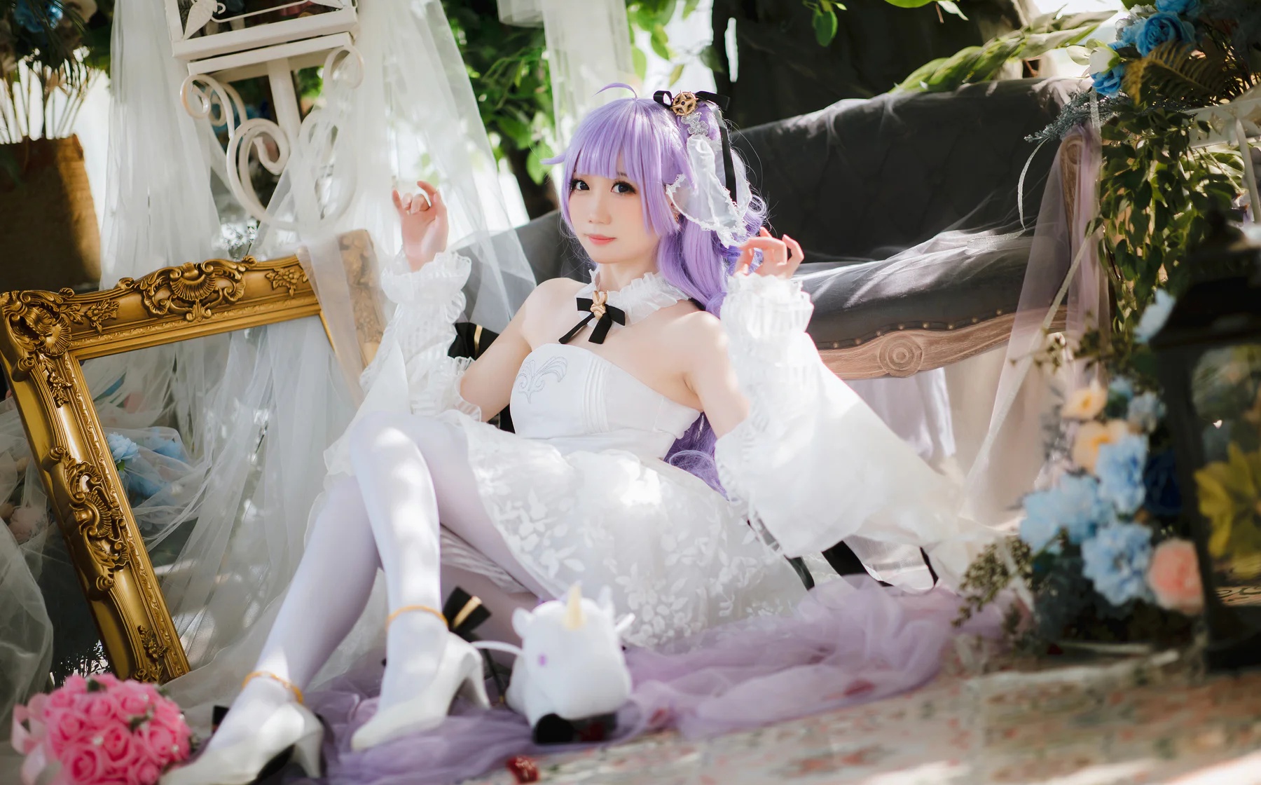Coser美女_焖焖碳_No.038 &ndash; 独角兽婚纱 主题写真 [25P]-看套图