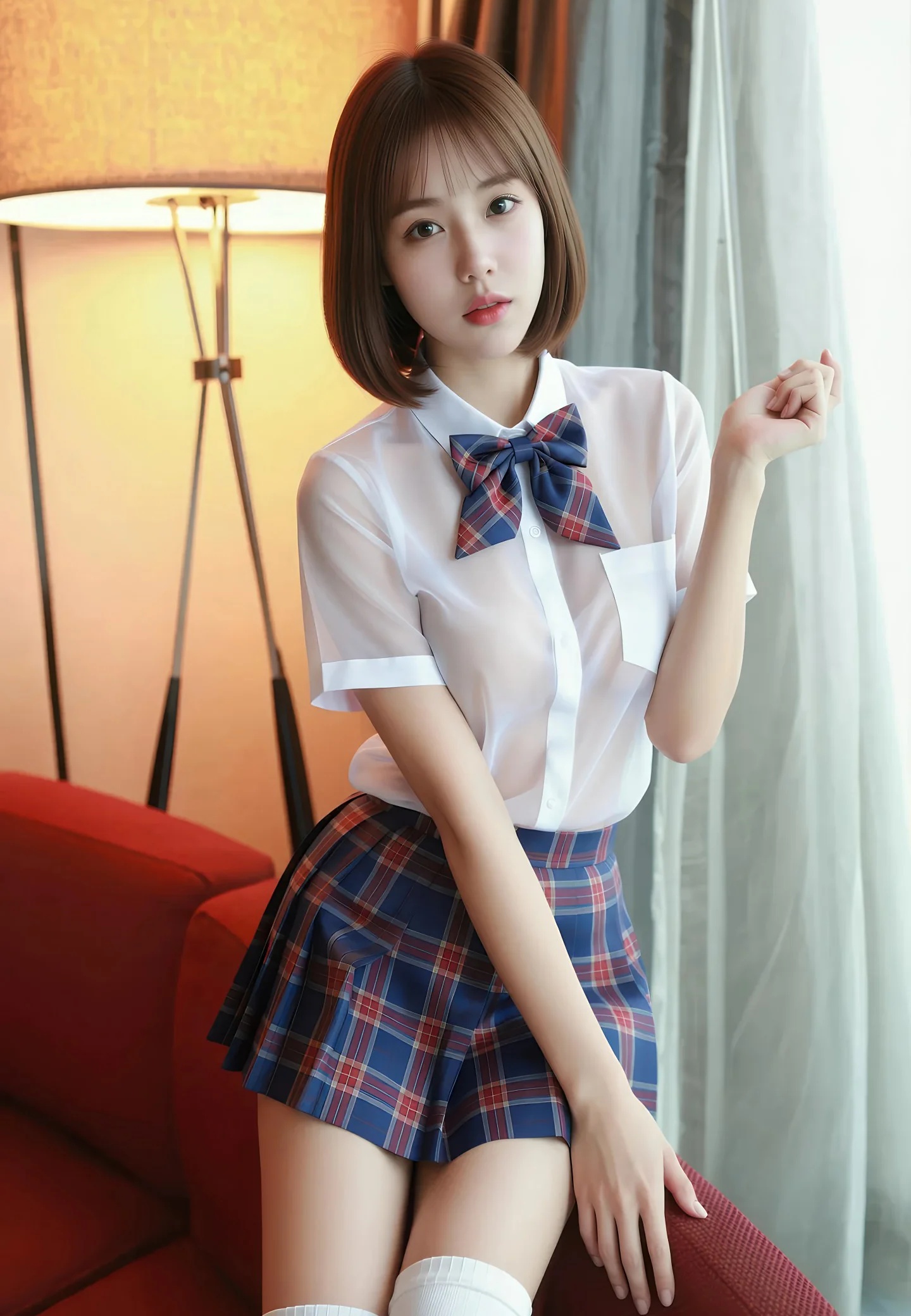 AIG美女_No.488_小乔不乔_性感JK 主题写真 [85+1P]Xiuren秀人写真高清美女套图写真下载-看套图看套图
