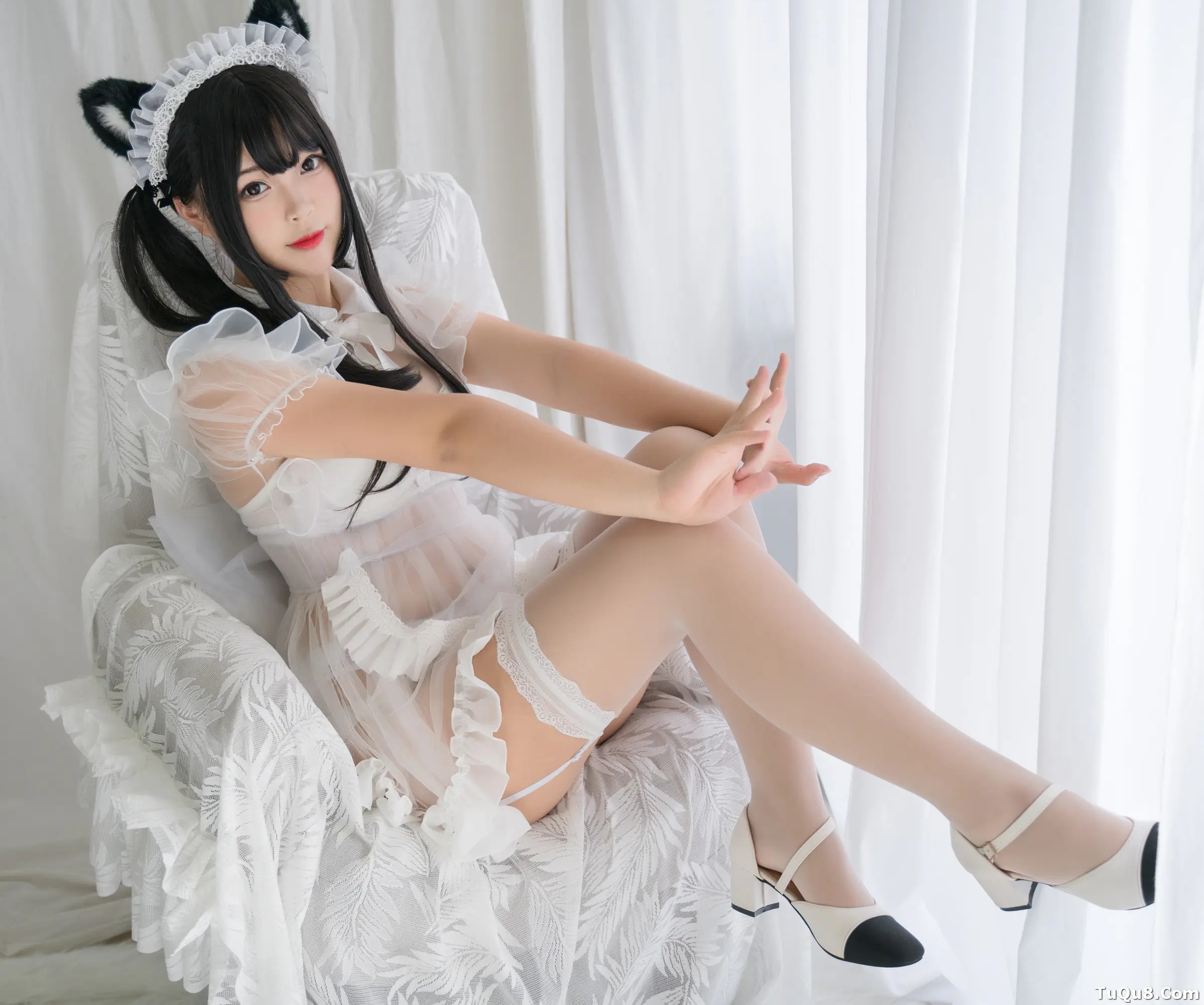 萌系小姐姐_白烨烨_No.059 &ndash; 白猫透明女仆 主题写真 [70P]Xiuren秀人写真高清美女套图写真下载-看套图看套图