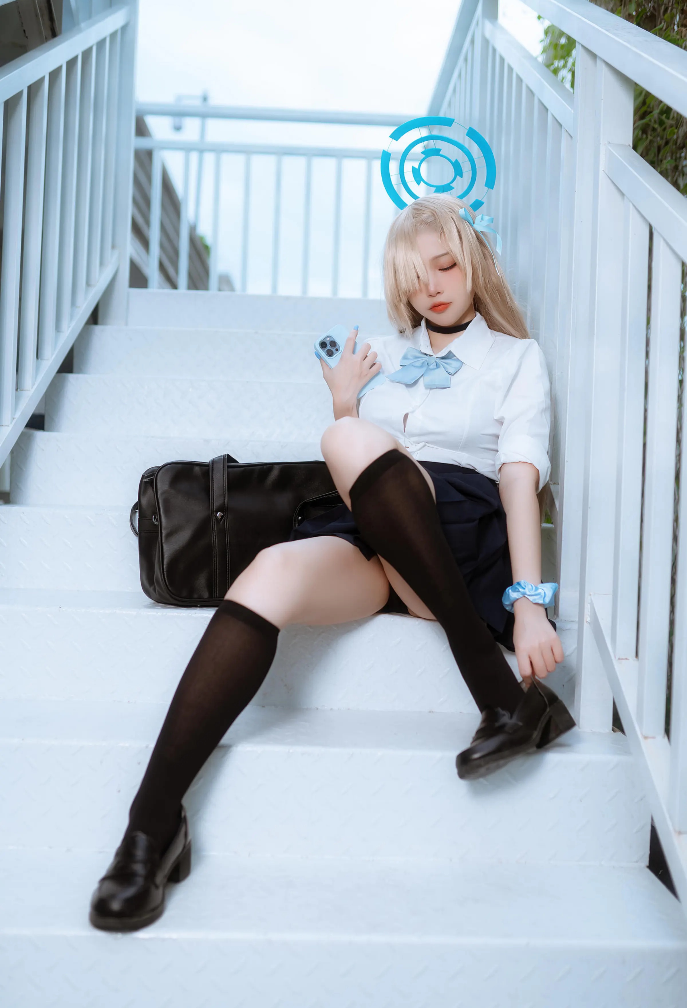 Coser美女_二佐nisa_No.199 &ndash; 蔚蓝档案 一之濑明日奈 JK制服 [23P]-看套图