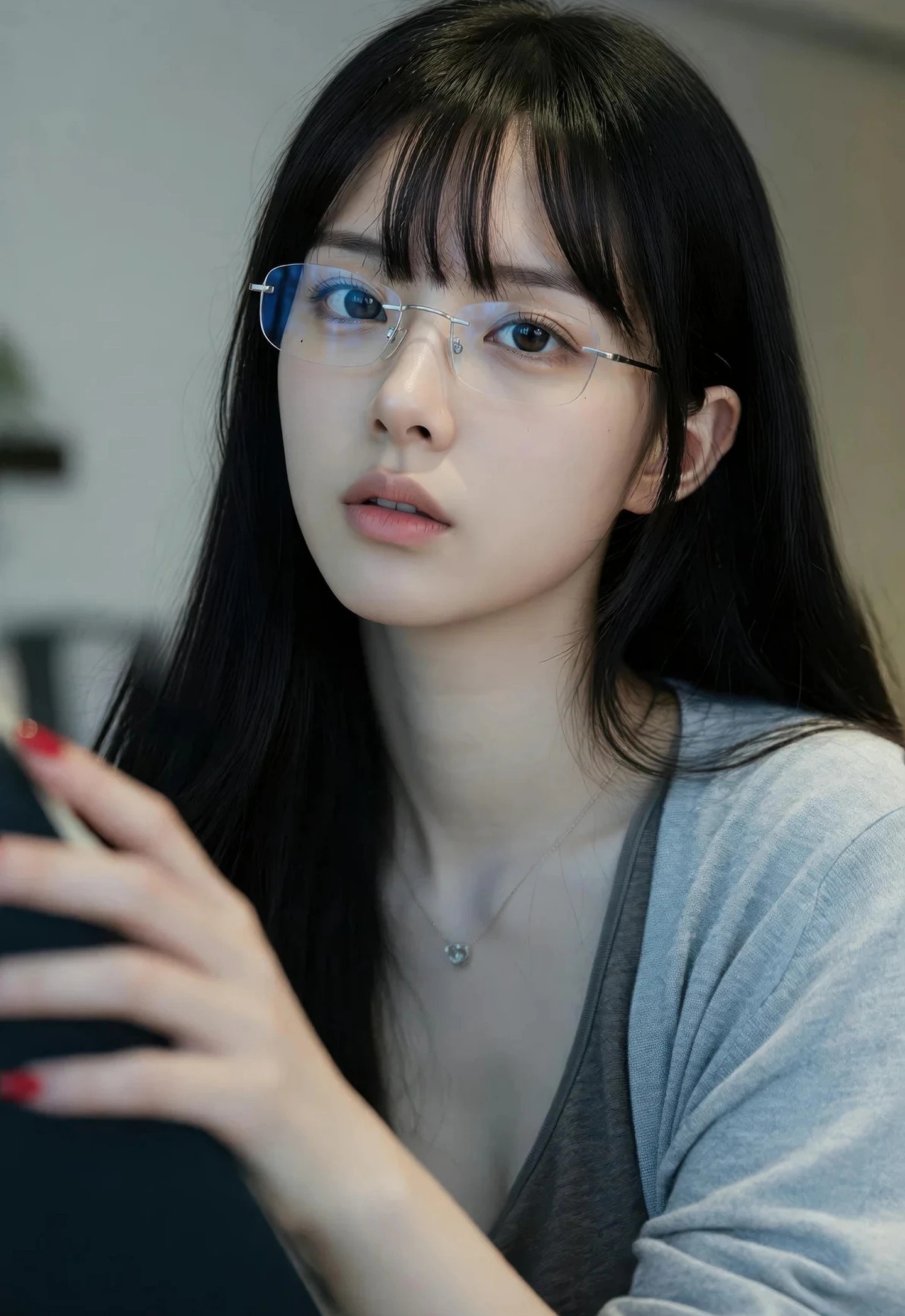 AIG美女_No.622_芭喜mila_灰色死库水 主题写真 [90+1P]Xiuren秀人写真高清美女套图写真下载-看套图看套图
