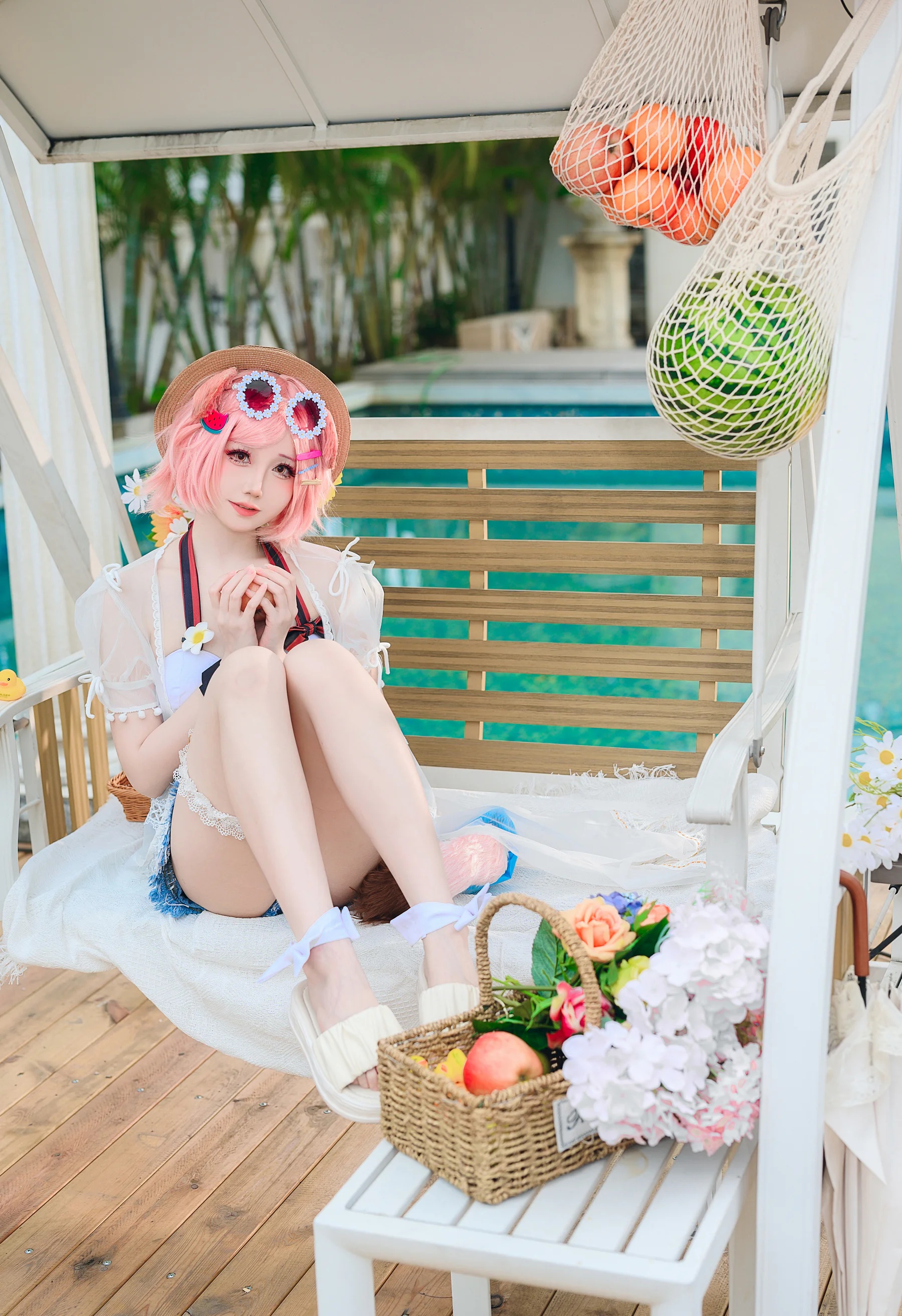 Coser美女_焖焖碳_No.039 &ndash; 明日方舟 澄闪泳装 主题写真 [22P]-看套图