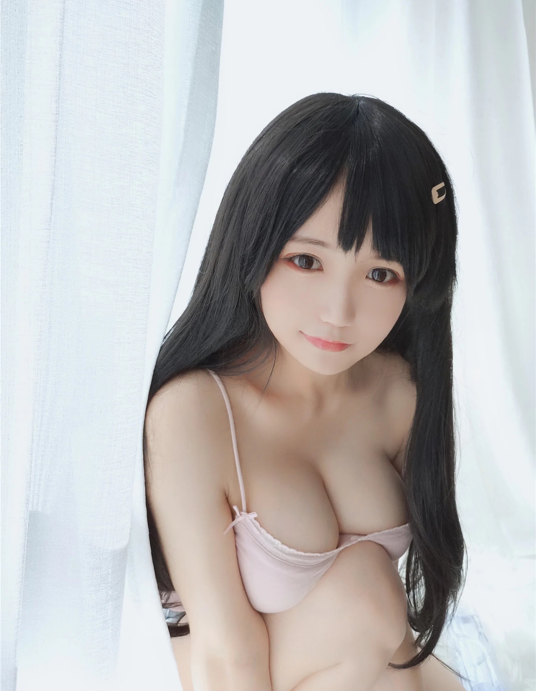 二次元博主_小仓千代w_No.002 粉色吊带 主题写真 [30P]Xiuren秀人写真高清美女套图写真下载-看套图看套图