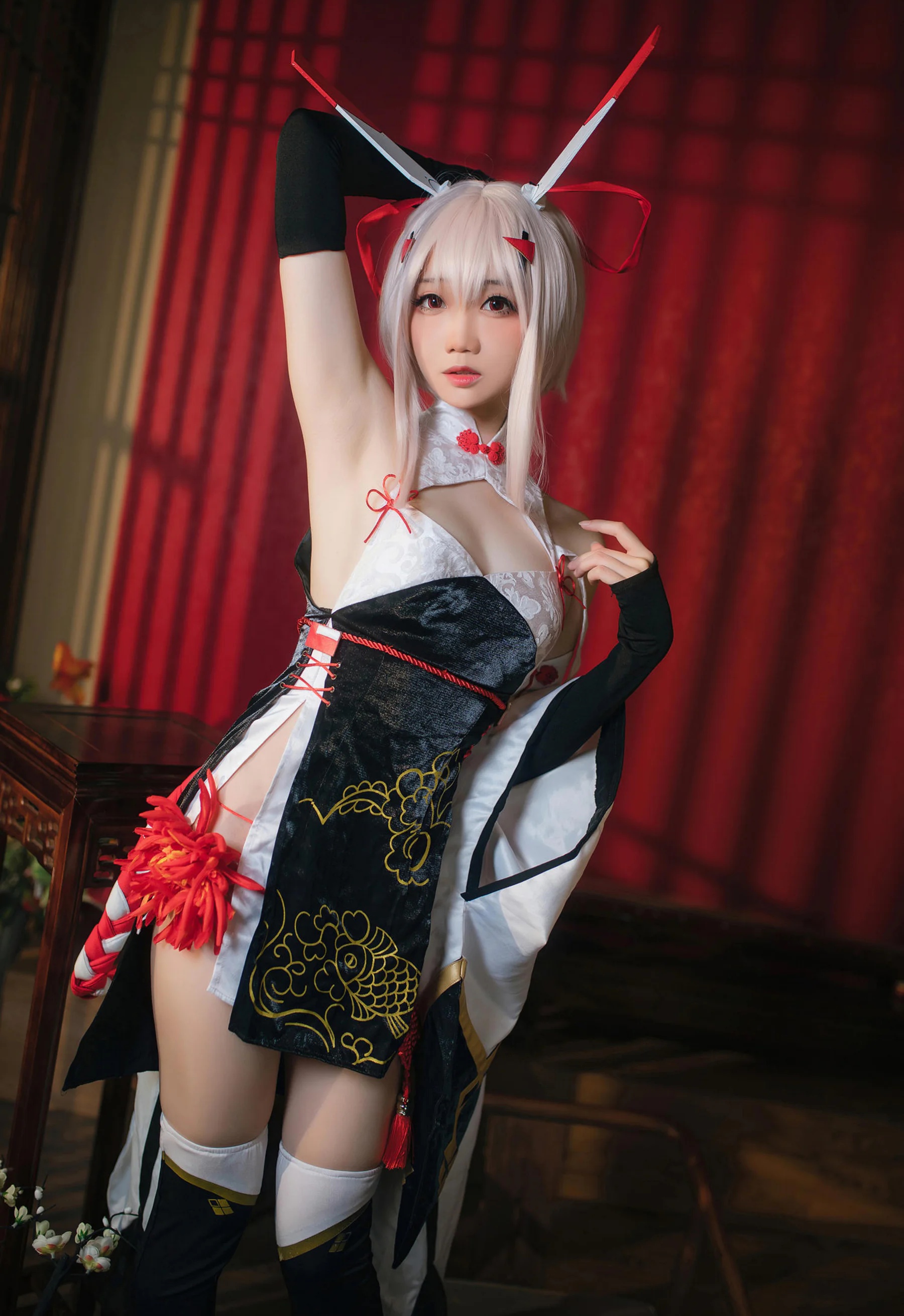 Coser美女_焖焖碳_No.046 &ndash; 碧蓝航线 绫波旗袍 主题写真 [25P]Xiuren秀人写真高清美女套图写真下载-看套图看套图