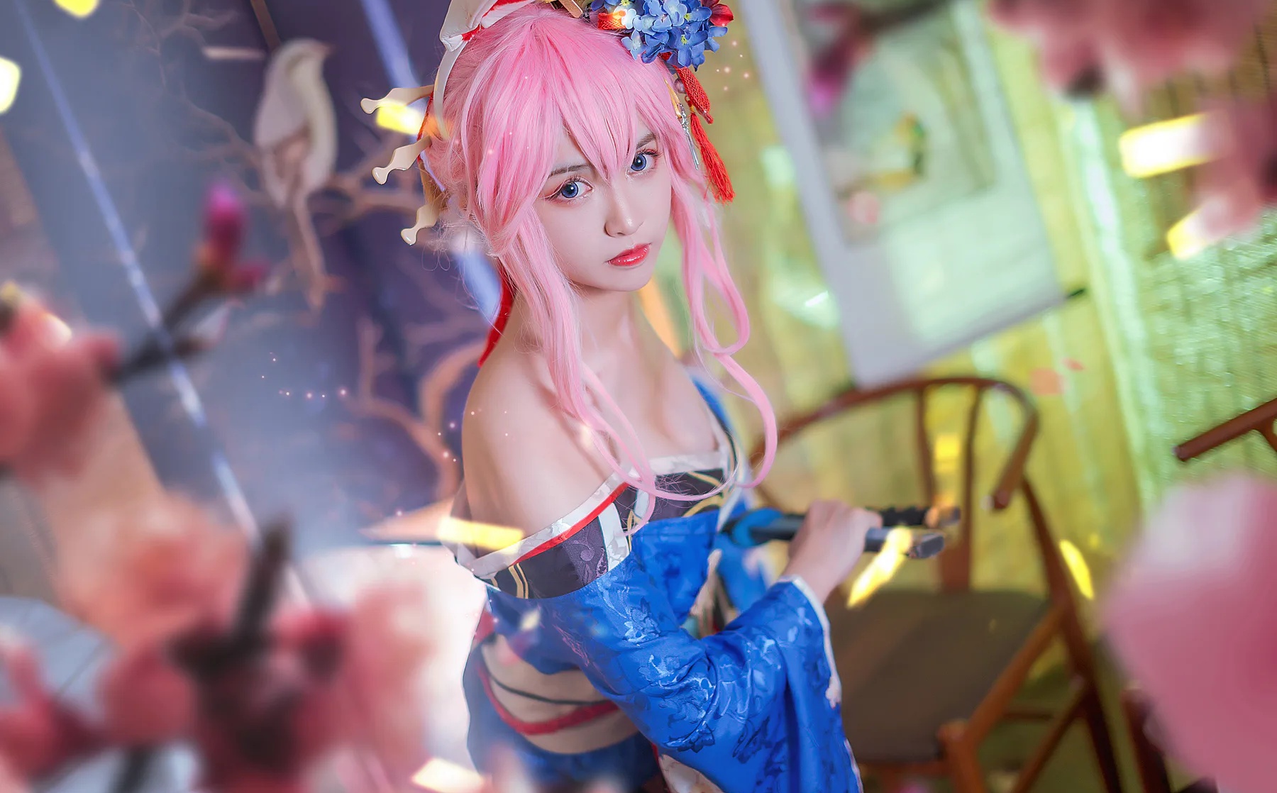 动漫博主_鳗鱼霏儿_No.086 八重樱花魁 主题写真 [12P]Xiuren秀人写真高清美女套图写真下载-看套图看套图