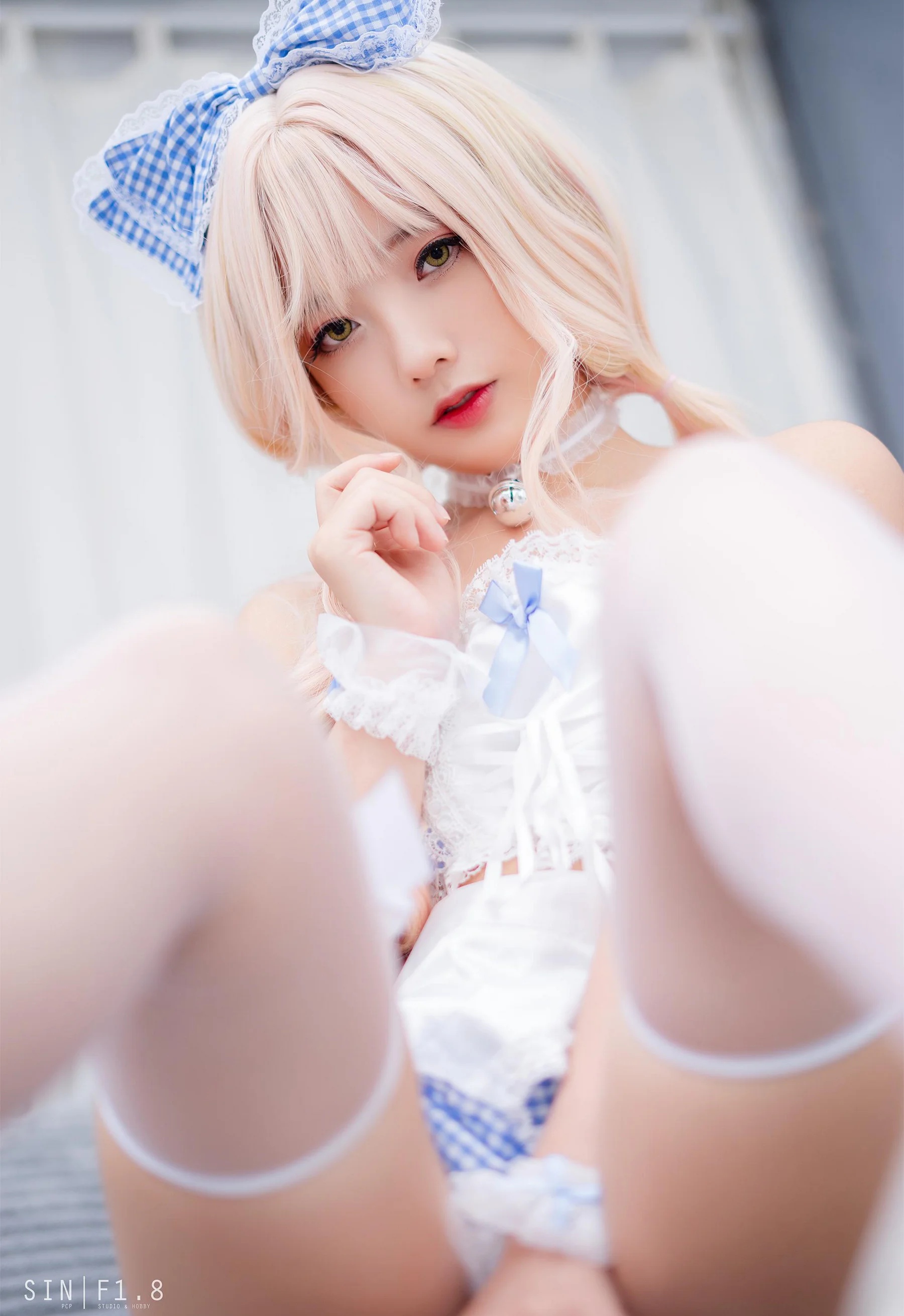 华裔Coser美女_Messie Huang_No.027 &ndash; Blue Maid [19P]Xiuren秀人写真高清美女套图写真下载-看套图看套图