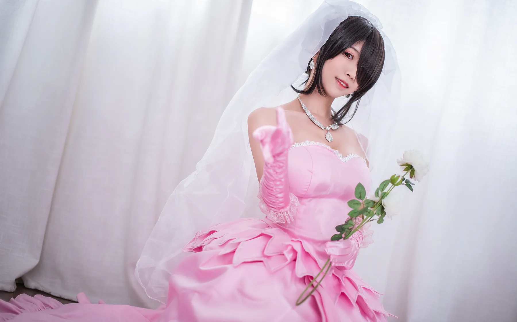 动漫博主_鳗鱼霏儿_No.050 狂三 婚纱 主题写真 [14P]Xiuren秀人写真高清美女套图写真下载-看套图看套图