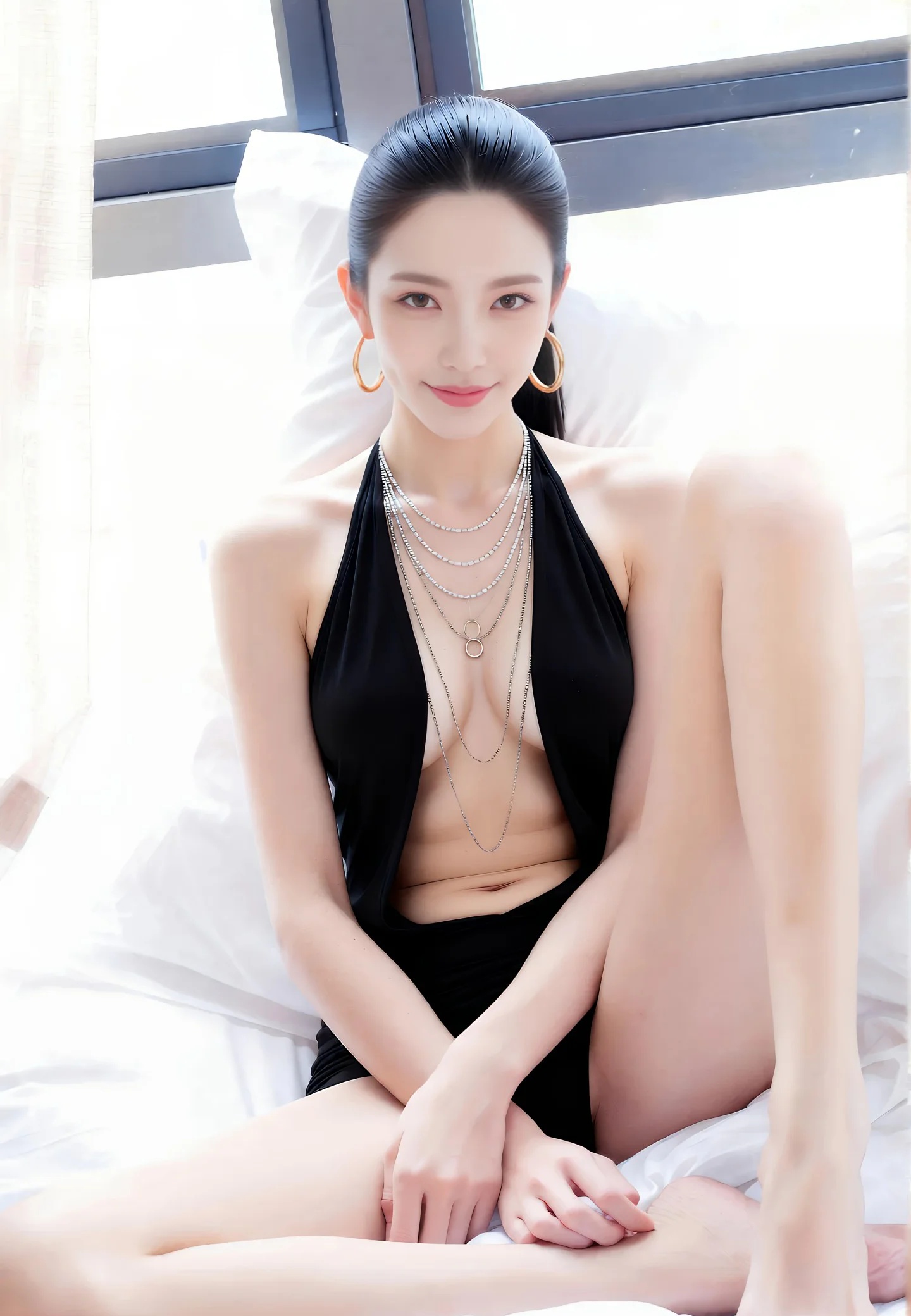AIG美女_No.494_乐瑶_黑色深V 主题写真 [78+1P]Xiuren秀人写真高清美女套图写真下载-看套图看套图