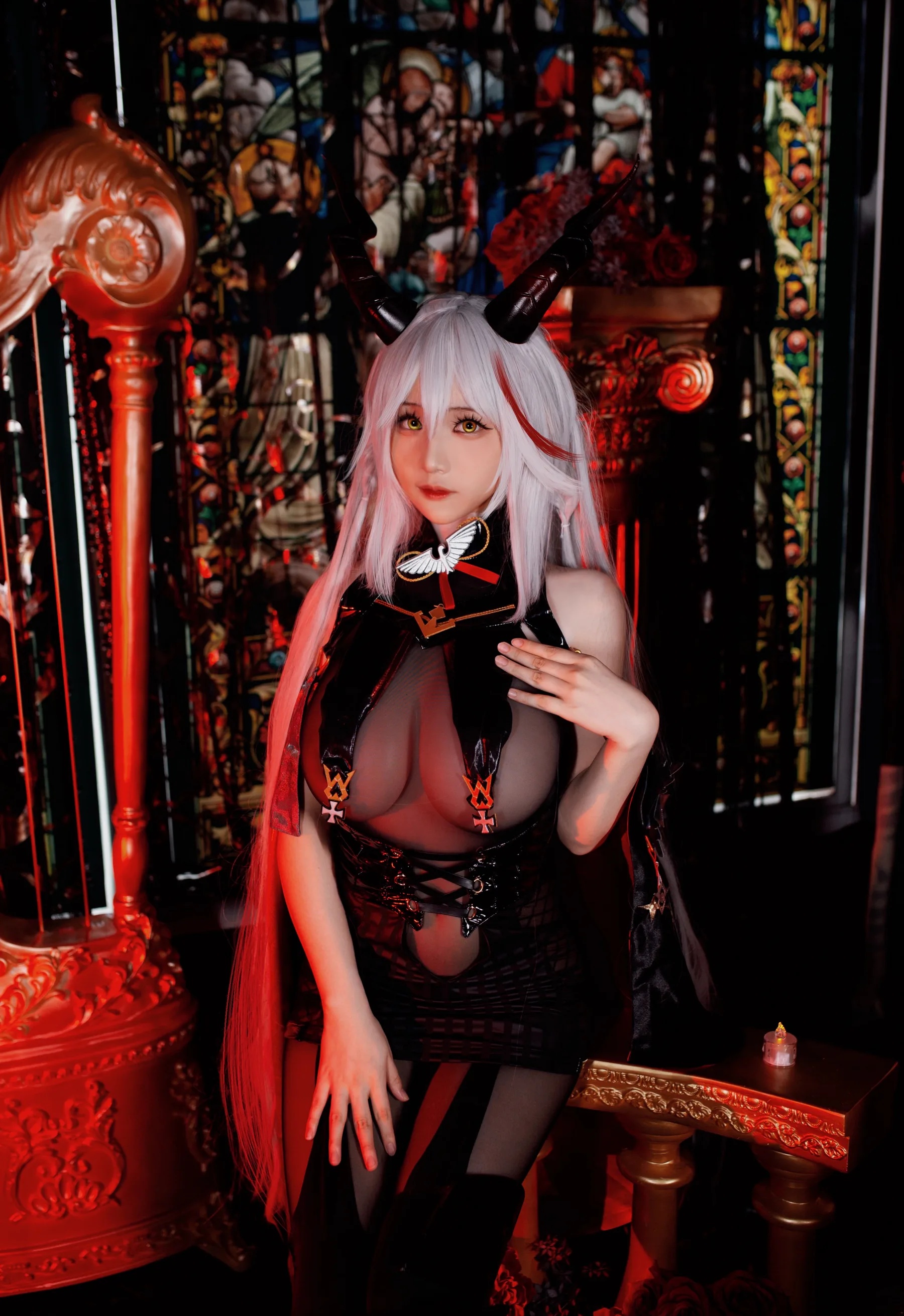 颜值博主_幼愛Youmeko_No.029 &ndash; 碧蓝航线 埃吉尔 [17P]Xiuren秀人写真高清美女套图写真下载-看套图看套图