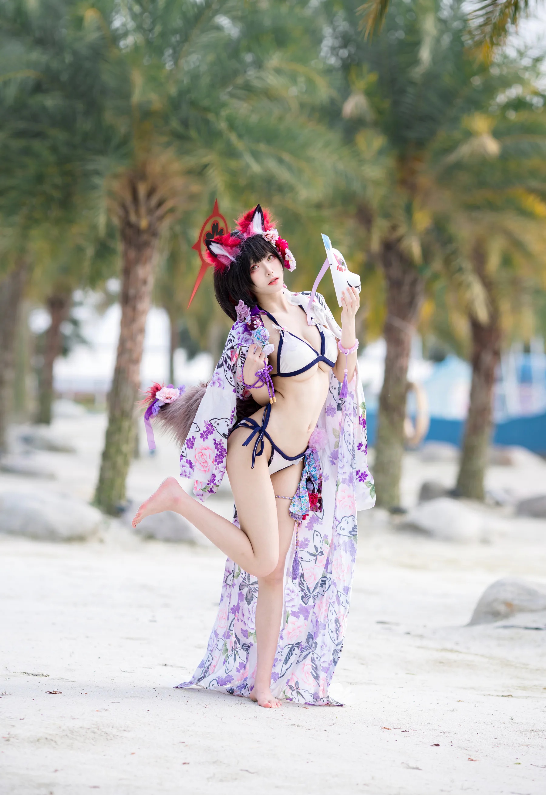 人气Coser美女_九柒喵_No.029 狐坂若藻水着 主题写真 [23P]-看套图
