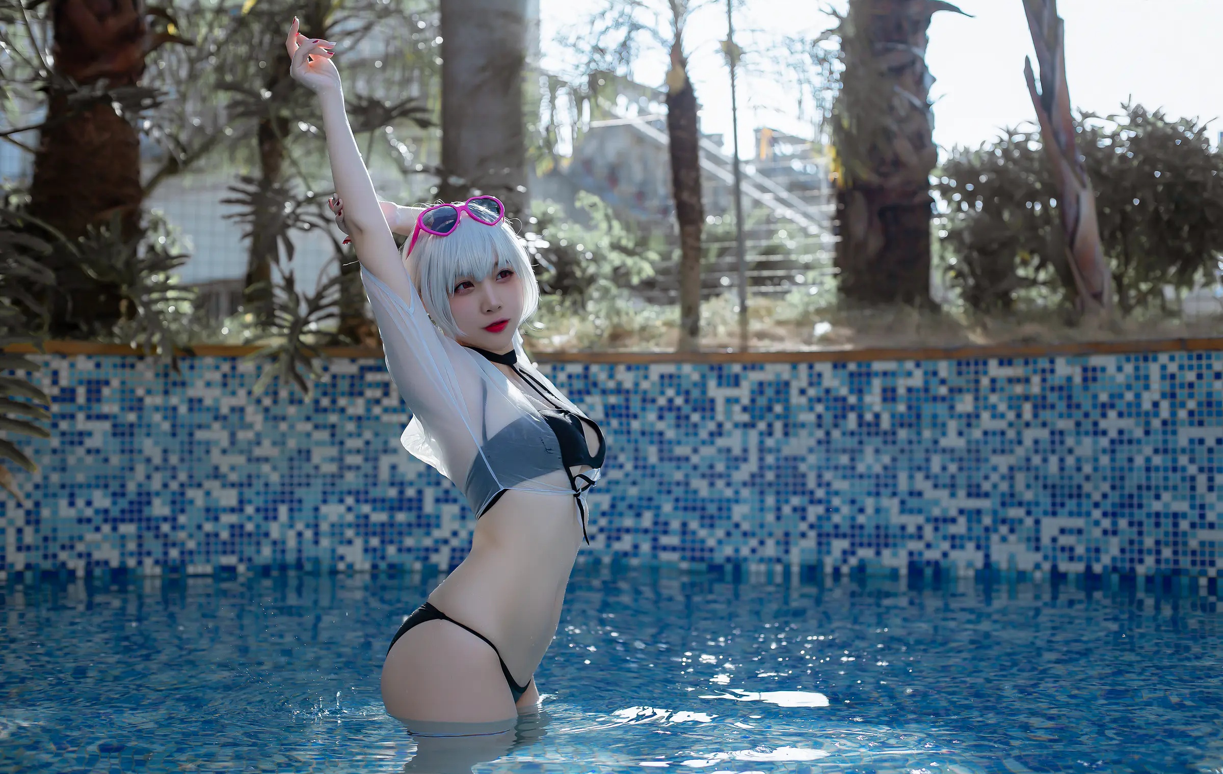 Coser美女_二佐nisa_No.122 &ndash; 碧蓝航线 天狼星泳装 主题写真 [15P]Xiuren秀人写真高清美女套图写真下载-看套图看套图