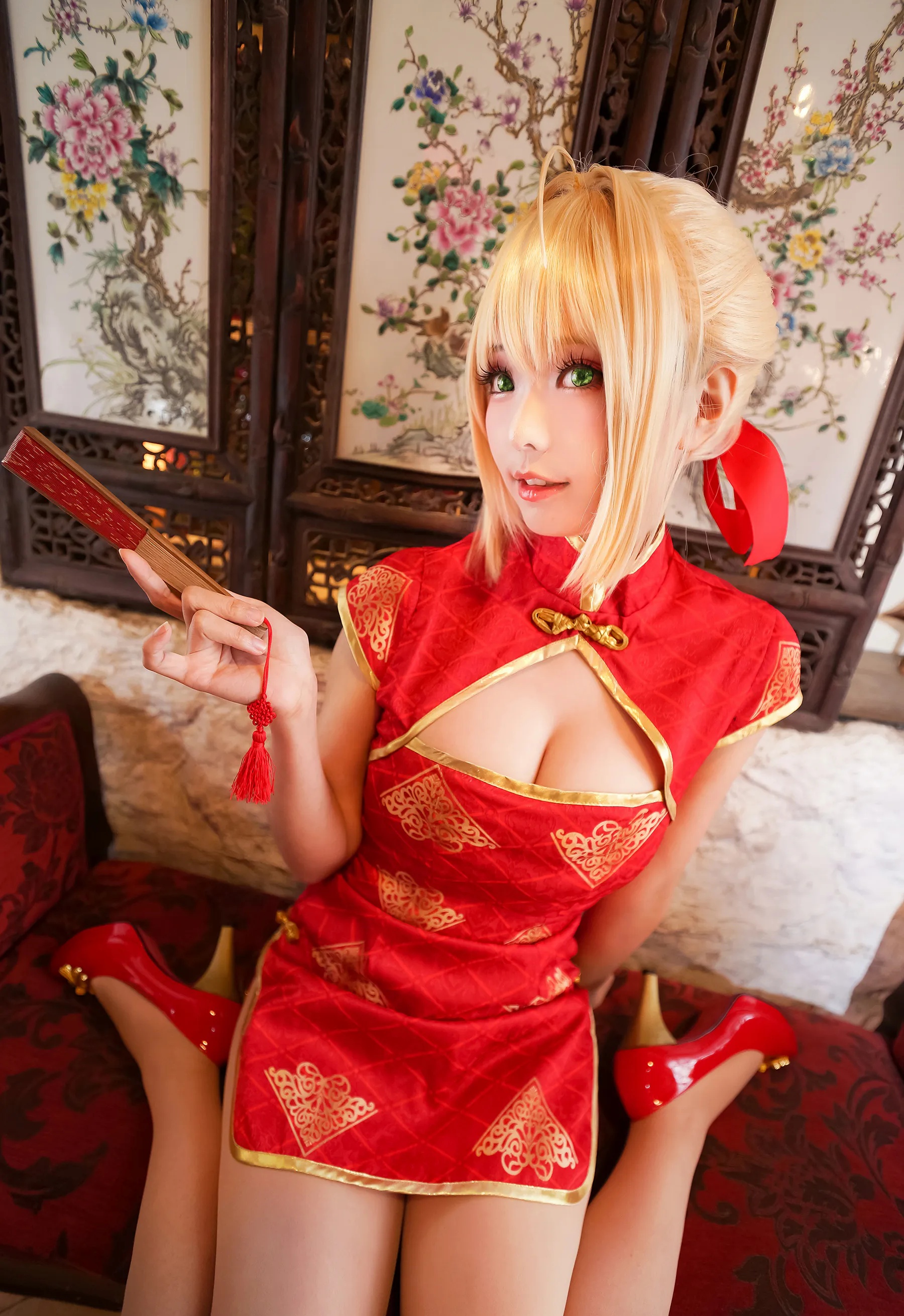 Coser妹子_ElyEE子_No.061 saber-红旗袍 主题写真 [21P]Xiuren秀人写真高清美女套图写真下载-看套图看套图
