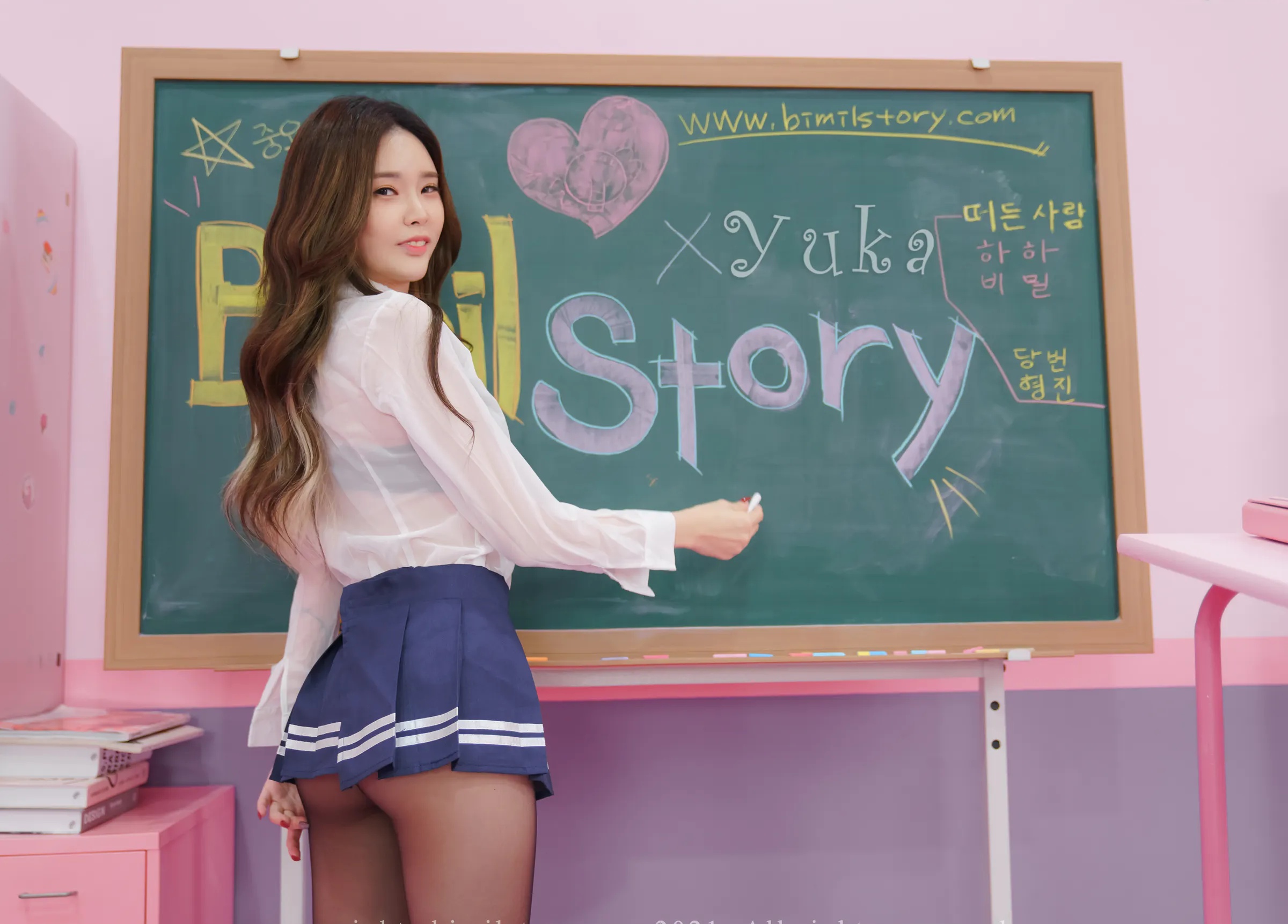 韩国机构_Bimilstory_No.039 &ndash; Yuka (유카) Yuka is in Secret Class [89P]-看套图