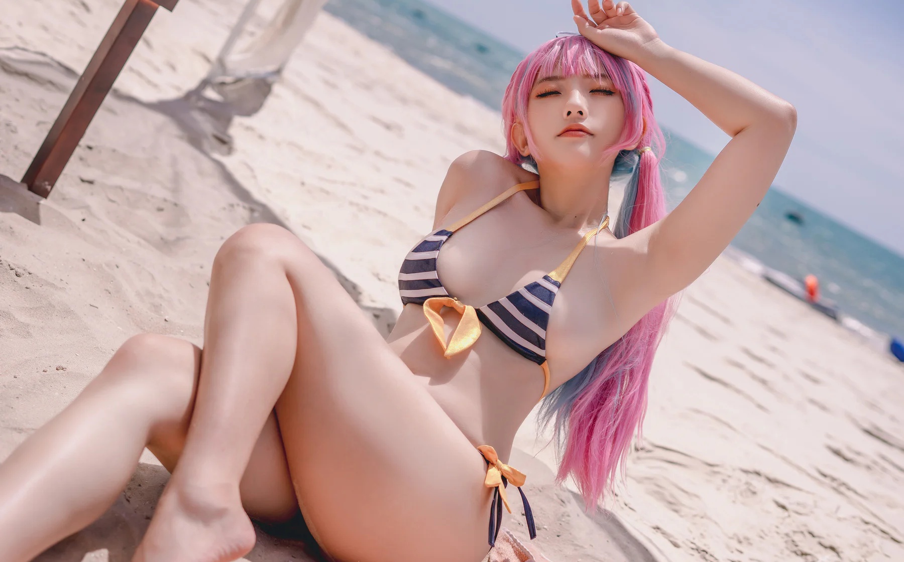 华裔Coser美女_Messie Huang_No.028 &ndash; Aqua Bikini [34P]Xiuren秀人写真高清美女套图写真下载-看套图看套图