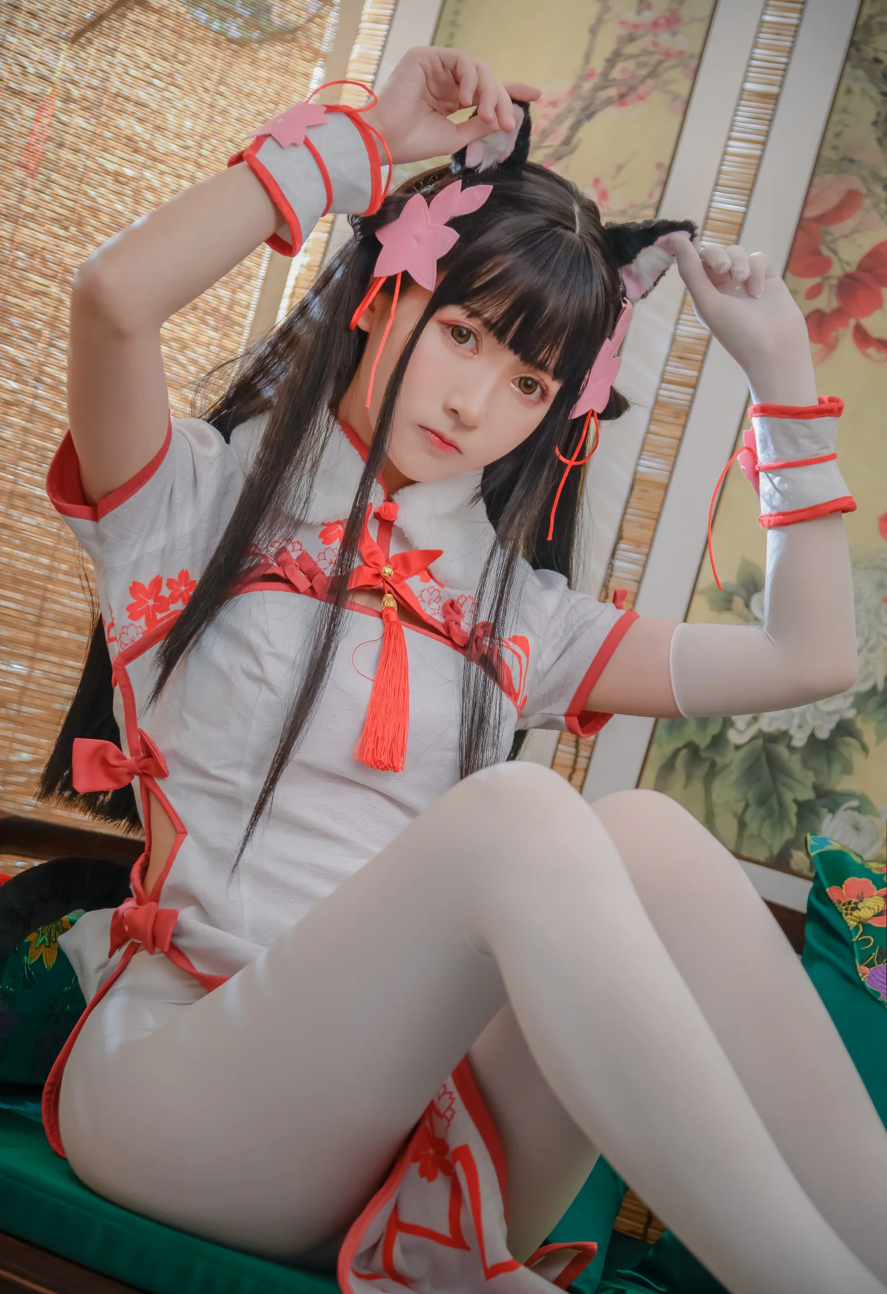 动漫博主_鳗鱼霏儿_No.047 碧蓝华裳 夕暮 主题写真 [16P]Xiuren秀人写真高清美女套图写真下载-看套图看套图
