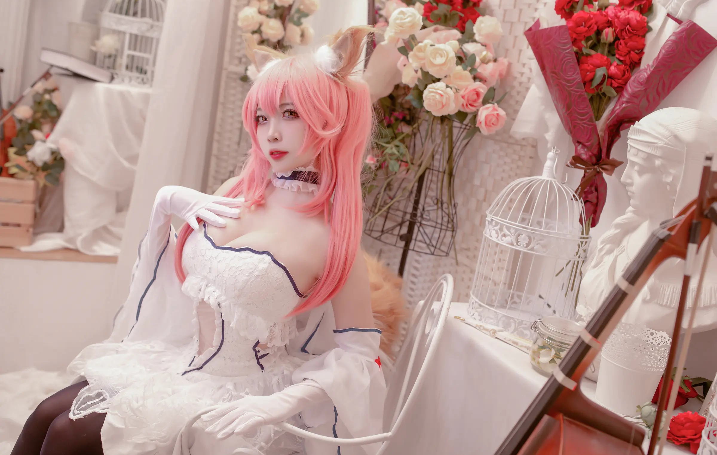 Coser美女_二佐nisa_No.130 &ndash; Fate玉藻前婚纱 主题写真 [9P]-看套图
