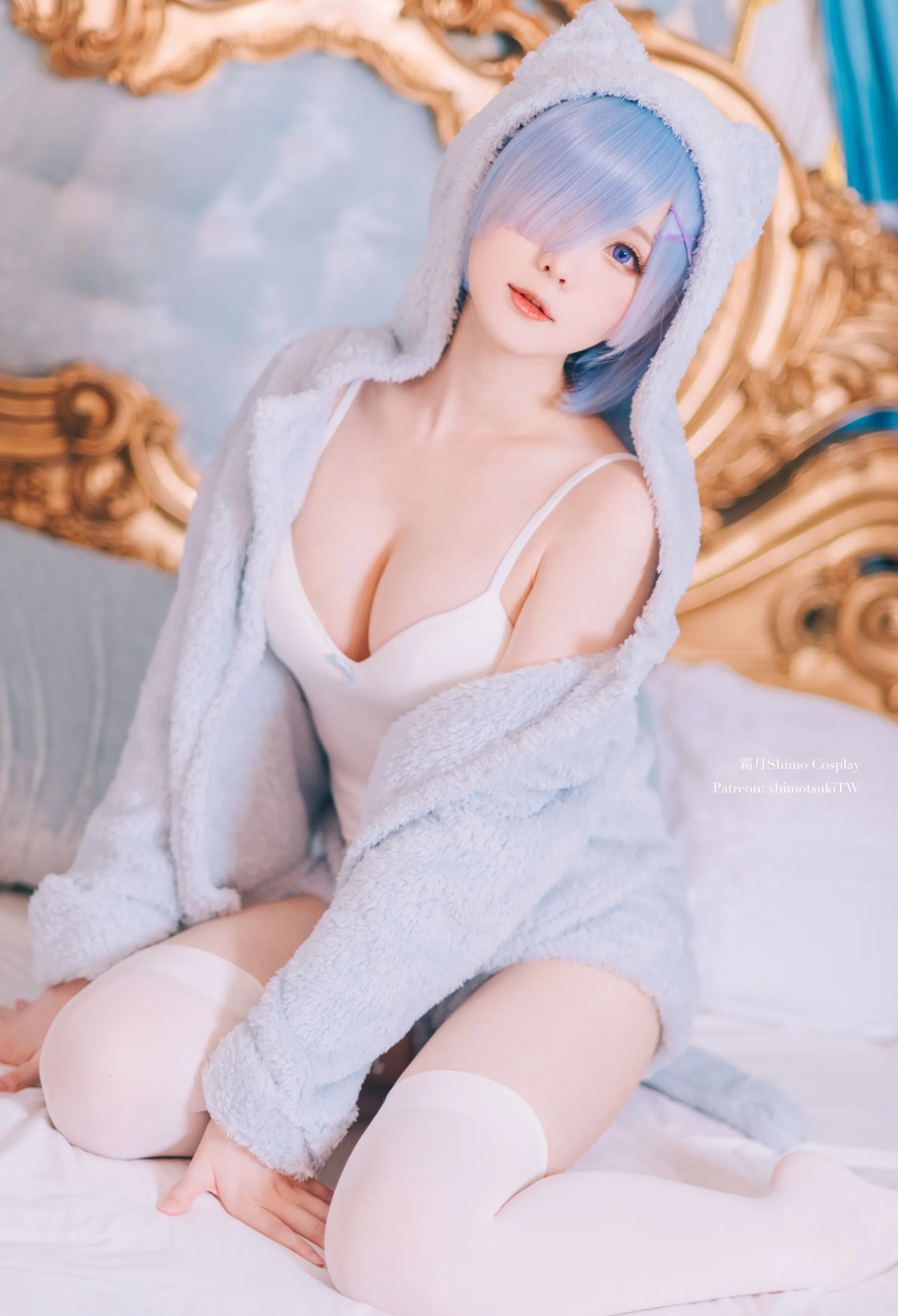 Coser美女_霜月shimo_No.051 &ndash; 雷姆猫咪装 主题写真 [16P]Xiuren秀人写真高清美女套图写真下载-看套图看套图