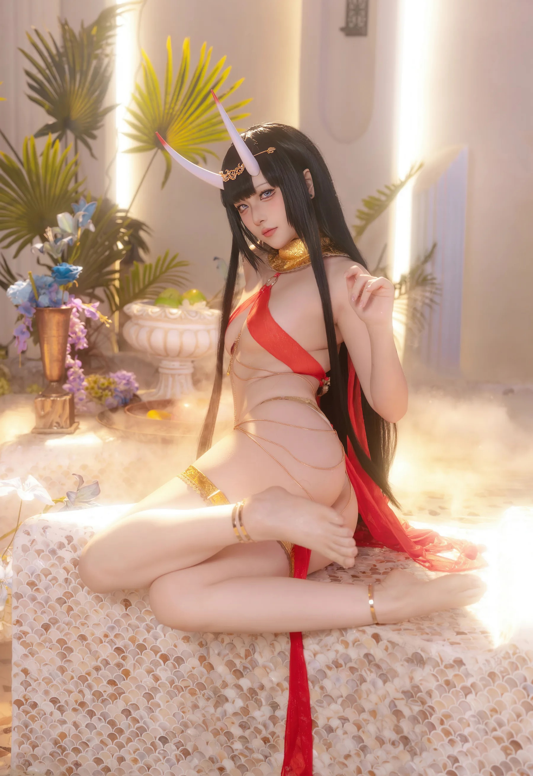 动漫博主_屿鱼Yukako_No.065 &ndash; 碧蓝航线 能代 赤纱浴影 [80P]Xiuren秀人写真高清美女套图写真下载-看套图看套图