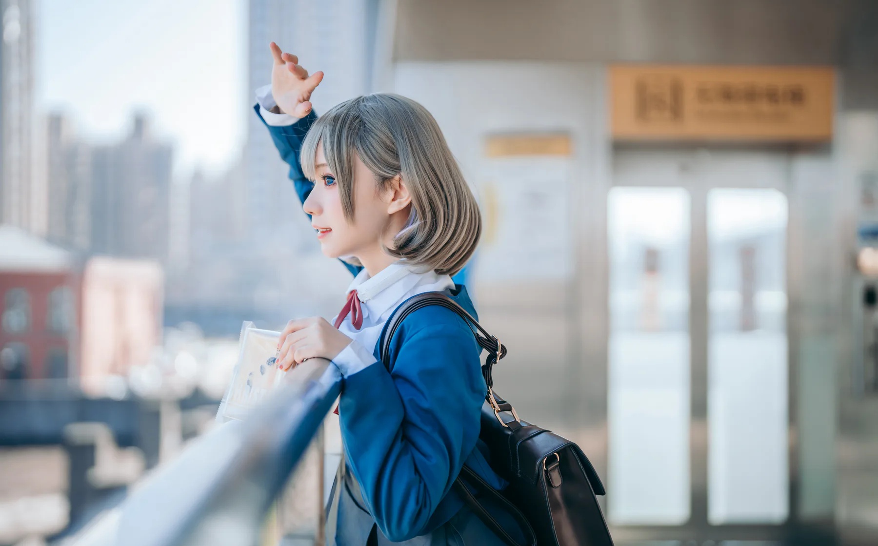动漫博主_花柒hana_No.019 &ndash; 唐可可校服 主题写真 [15P]Xiuren秀人写真高清美女套图写真下载-看套图看套图