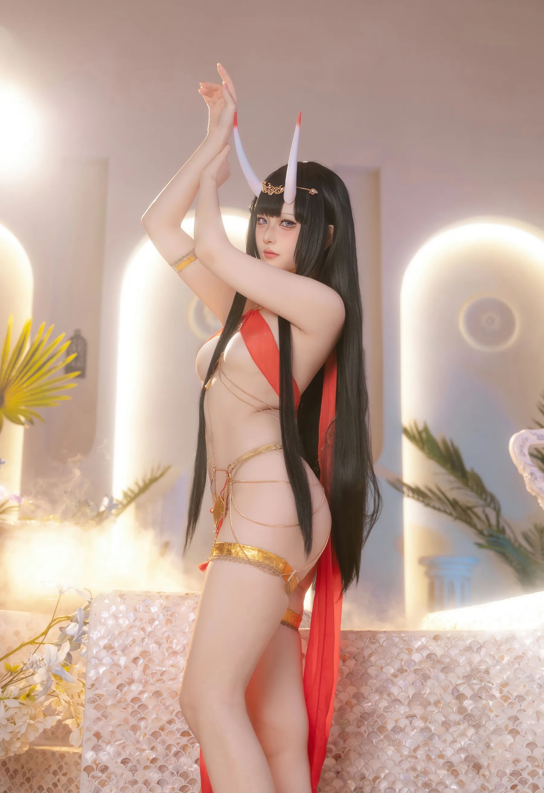 动漫博主_屿鱼Yukako_No.065 &ndash; 碧蓝航线 能代 赤纱浴影 [80P]Xiuren秀人写真高清美女套图写真下载-看套图看套图