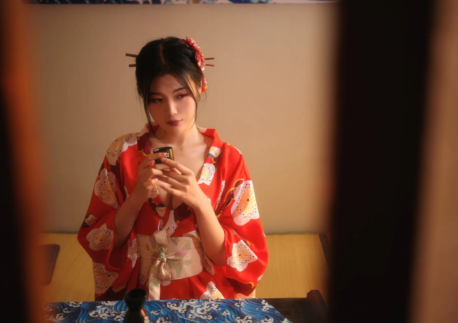 二次元博主_一米八的大梨子_No.021 居酒屋 主题写真 [19P]-看套图