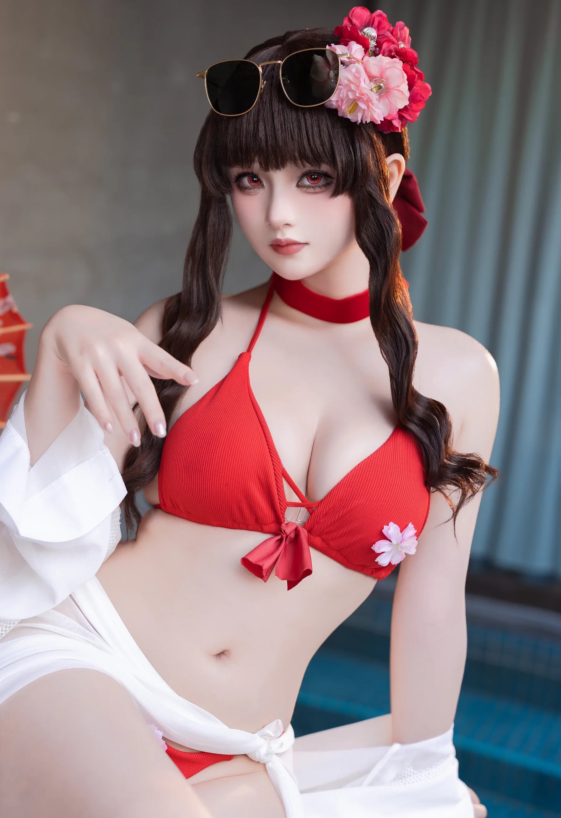 动漫博主_屿鱼Yukako_No.044 &ndash; 樱花泳装 主题写真 [80P]Xiuren秀人写真高清美女套图写真下载-看套图看套图