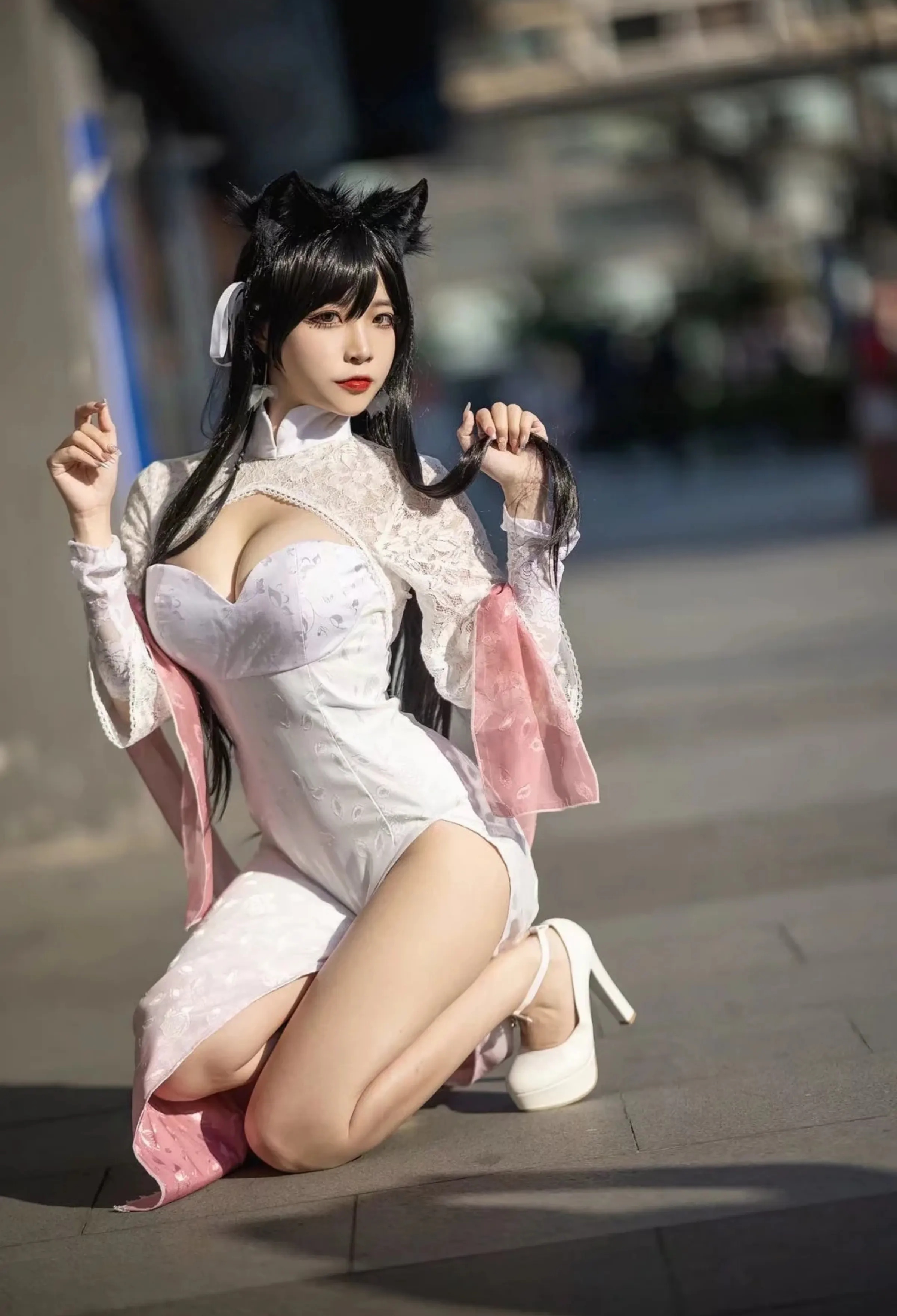 Coser美女_二佐nisa_No.198 &ndash; 碧蓝航线 爱宕旗袍 [18P]-看套图
