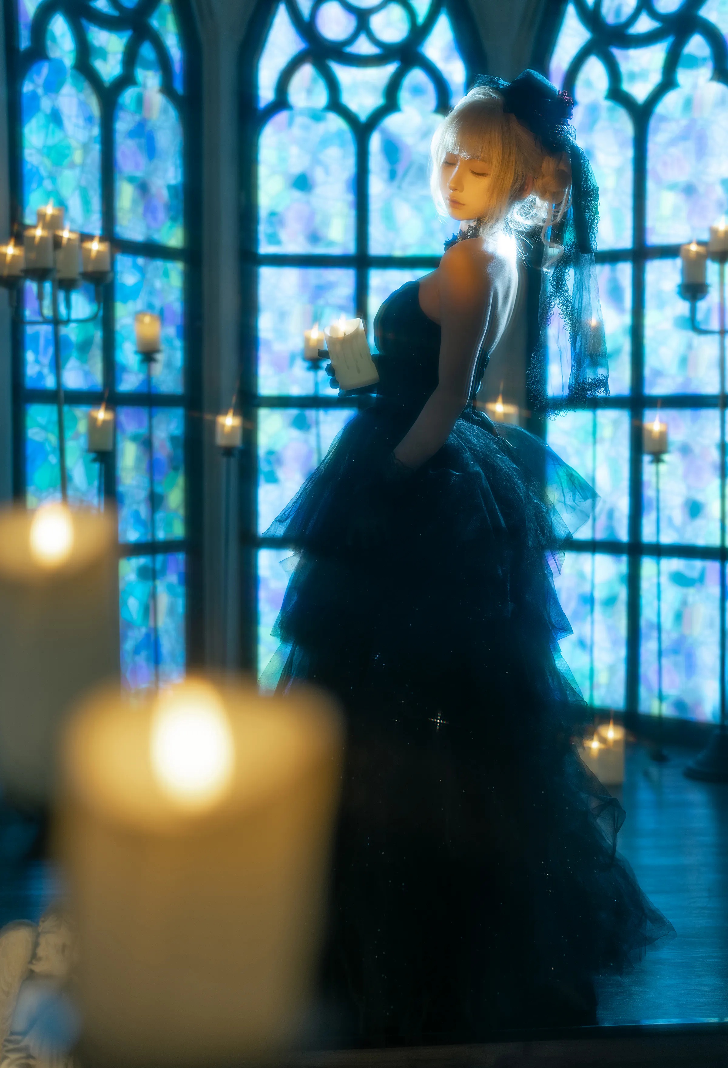Coser美女_蠢沫沫_No.400 &ndash; 黑婚纱 主题写真 [37P]Xiuren秀人写真高清美女套图写真下载-看套图看套图