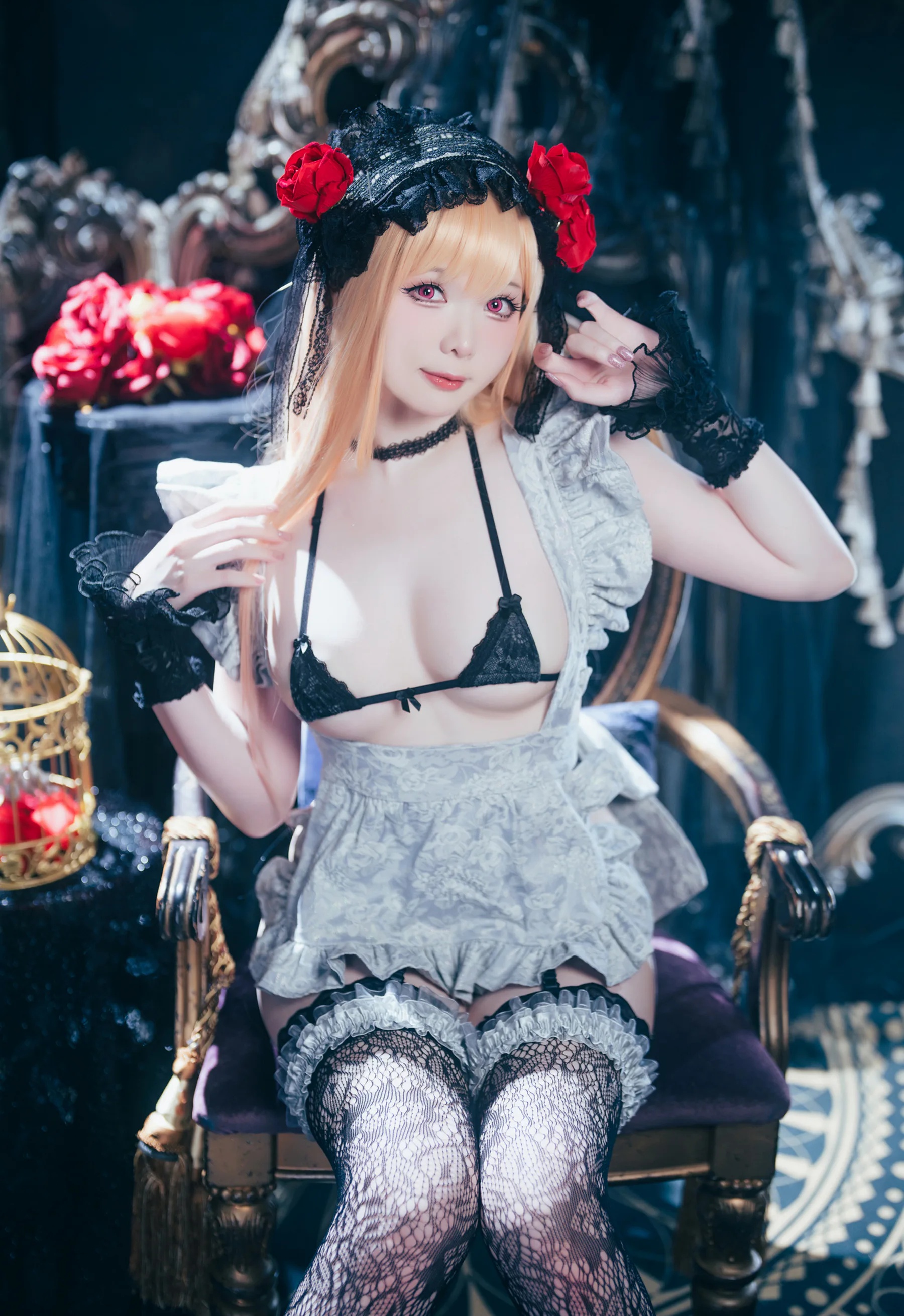 Coser美女_霜月shimo_No.153 &ndash; 喜多川海梦 My Dress Up [92P]Xiuren秀人写真高清美女套图写真下载-看套图看套图