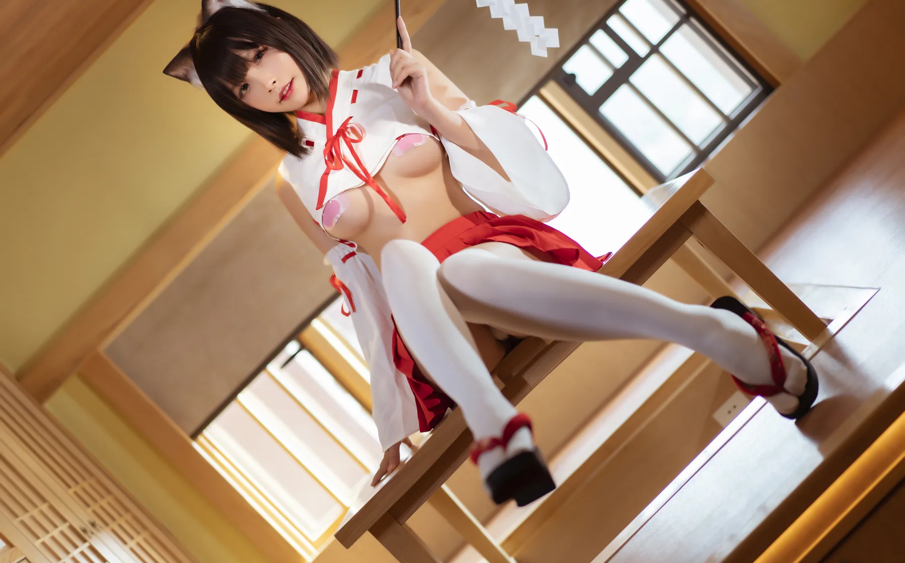 二次元美女_Neko-薇薇_No.001 &ndash; 巫女 主题写真 [30P]-看套图