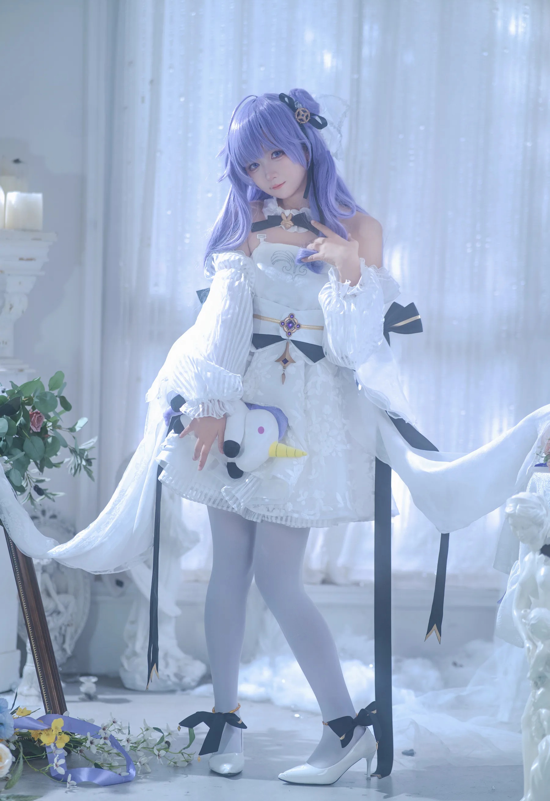 颜值Coser美女_喜欢爱理吗_No.004 &ndash; 碧蓝航线 独角兽婚纱 [31P]-看套图