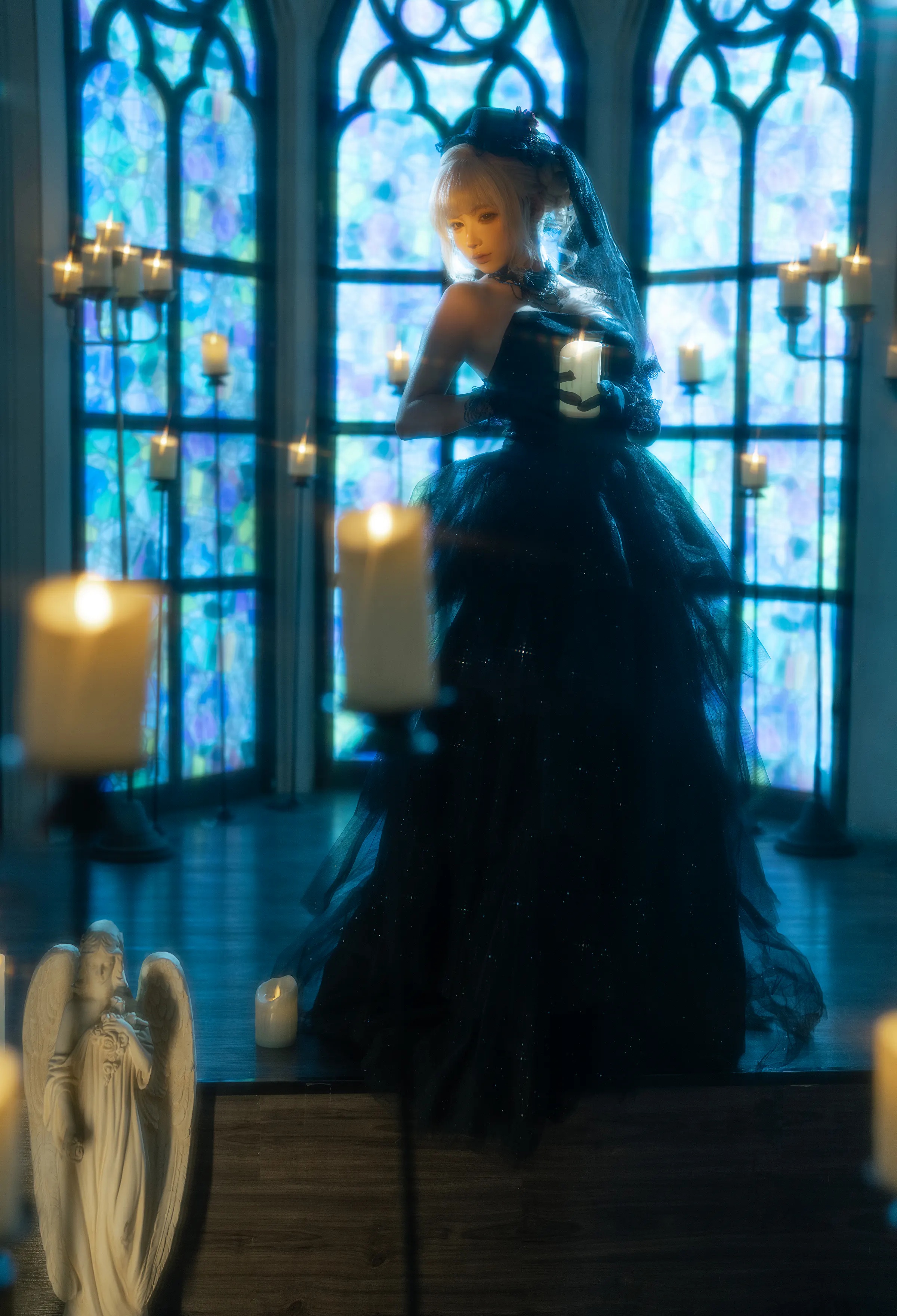 Coser美女_蠢沫沫_No.400 &ndash; 黑婚纱 主题写真 [37P]Xiuren秀人写真高清美女套图写真下载-看套图看套图