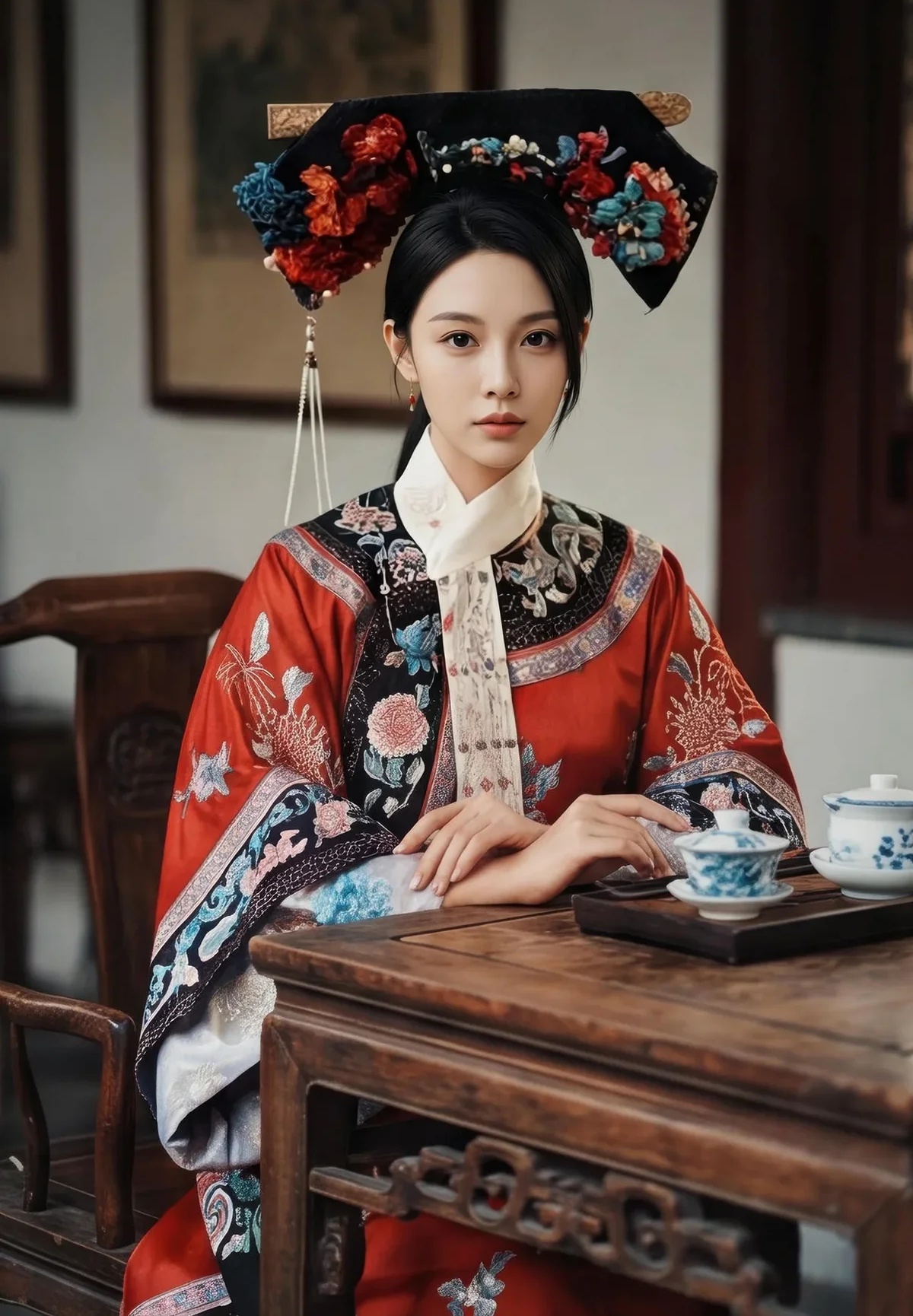 AIG美女_No.322_柒琪喵_格格制服爆乳 主题写真 [72P]Xiuren秀人写真高清美女套图写真下载-看套图看套图