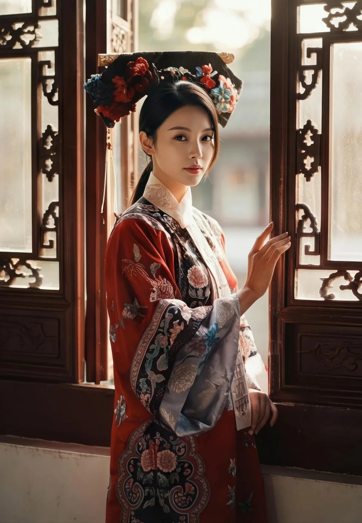 AIG美女_No.322_柒琪喵_格格制服爆乳 主题写真 [72P]Xiuren秀人写真高清美女套图写真下载-看套图看套图