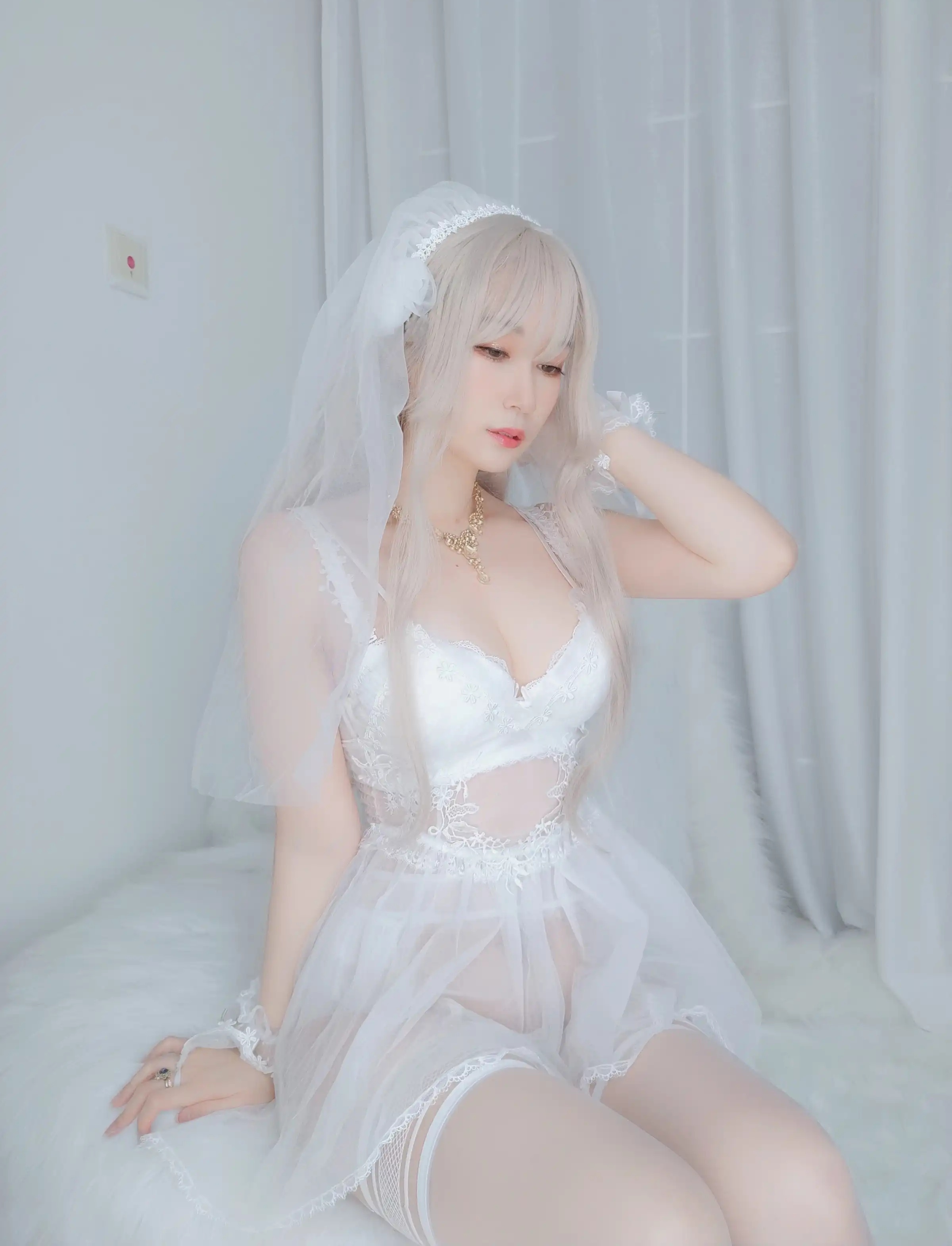 台湾Coser美女白银81-033 - 纯白花嫁 主题写真 [161P]Xiuren秀人写真高清美女套图写真下载-看套图看套图