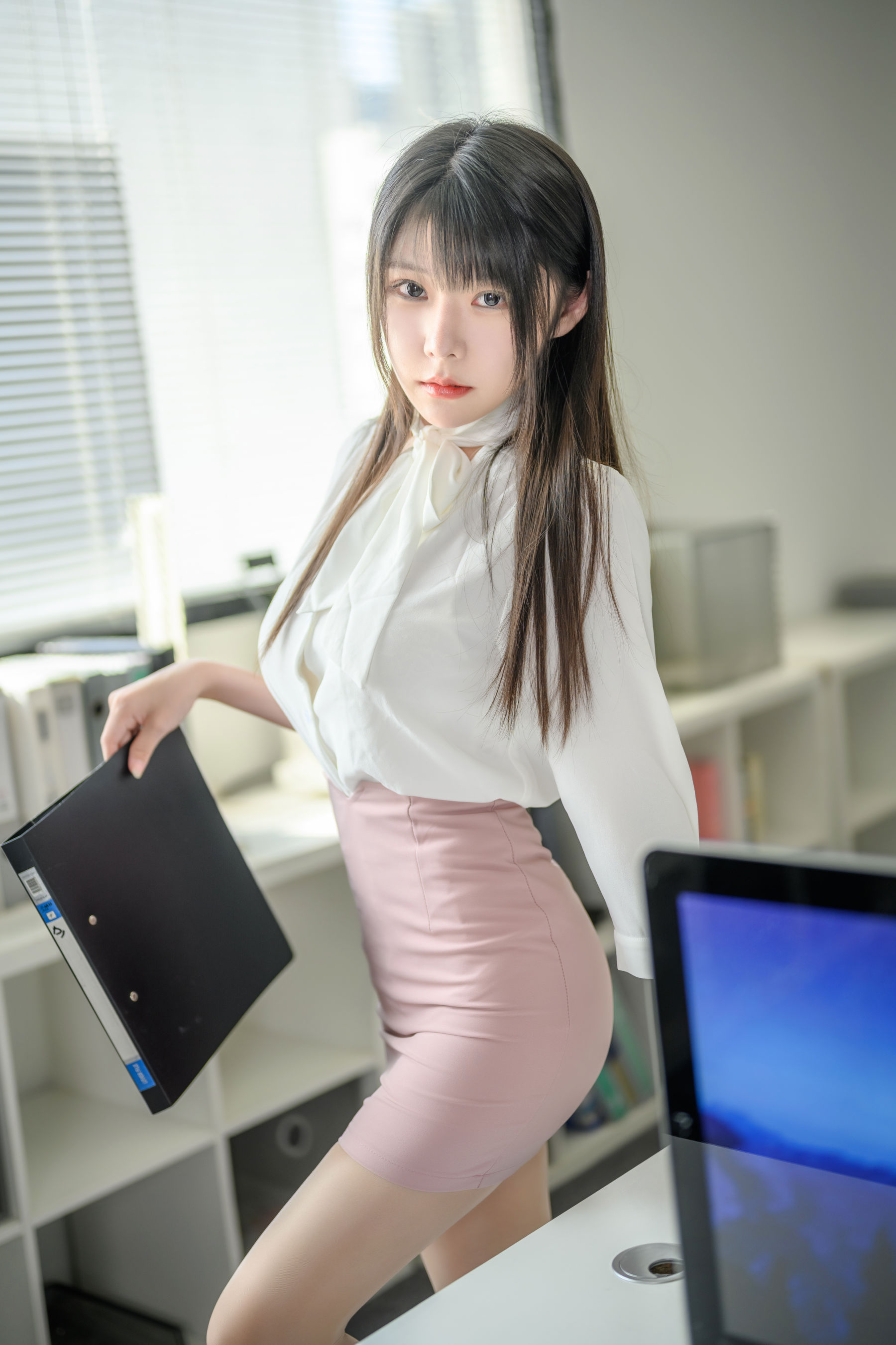 图片[4]-[COSPLAY]香草喵露露 – 粉白裙子-看套图