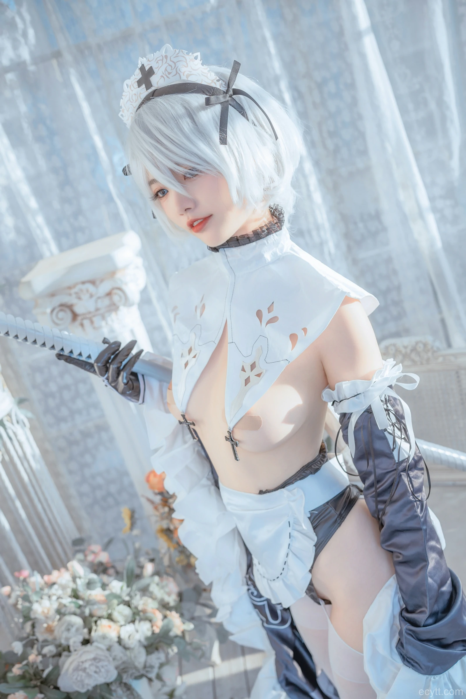 图片[3]-[COSPLAY]桃良阿宅 – 女仆2B-看套图