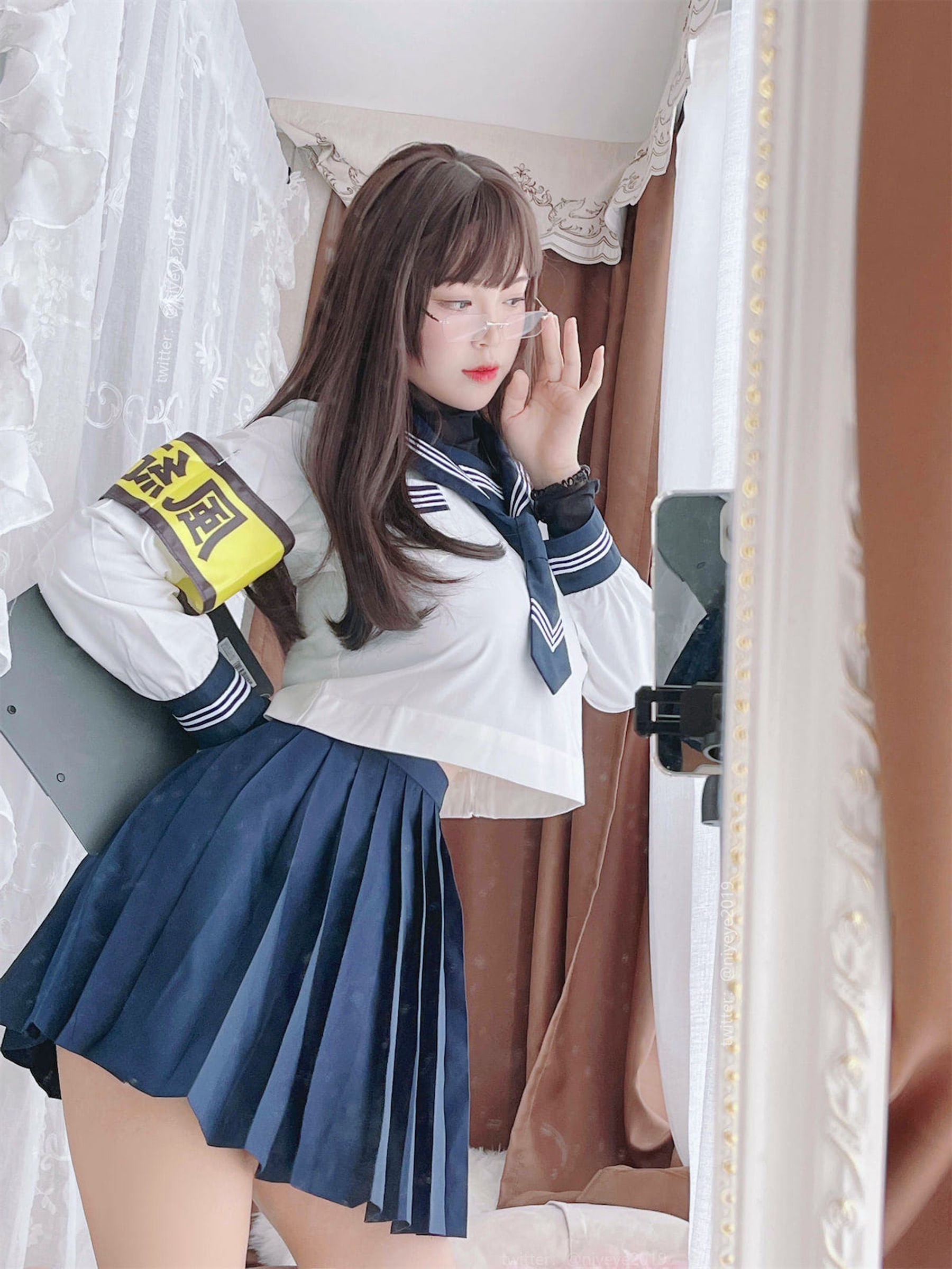 图片[5]-[COSPLAY]萌系小姐姐-白烨 – 耶米西奶露 – 风纪委员-看套图