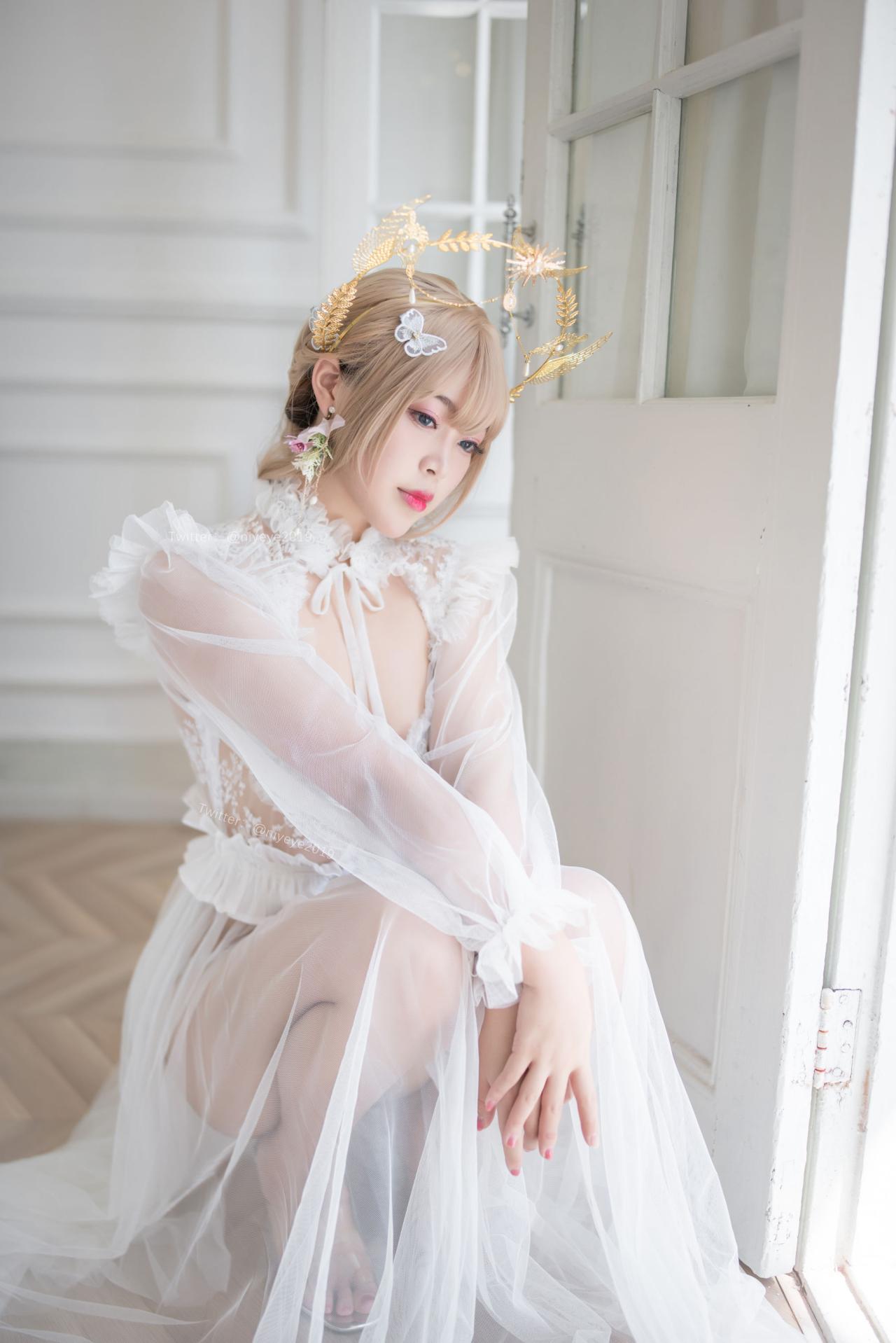 图片[5]-[COSPLAY]萌系小姐姐-白烨 – 珍珠花嫁-看套图