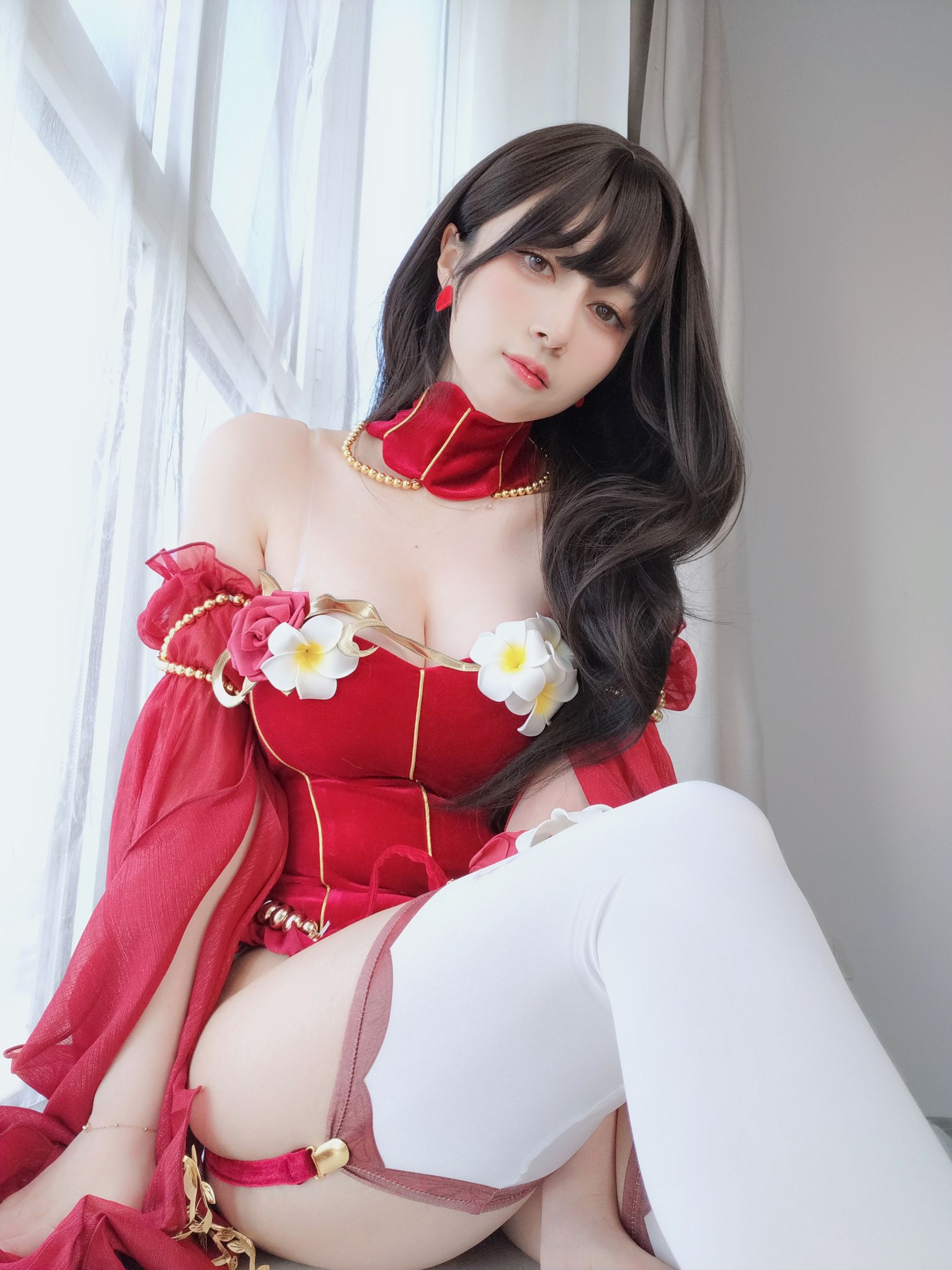 [COSPLAY] Coser小姐姐白银 – 赤いドレス-看套图