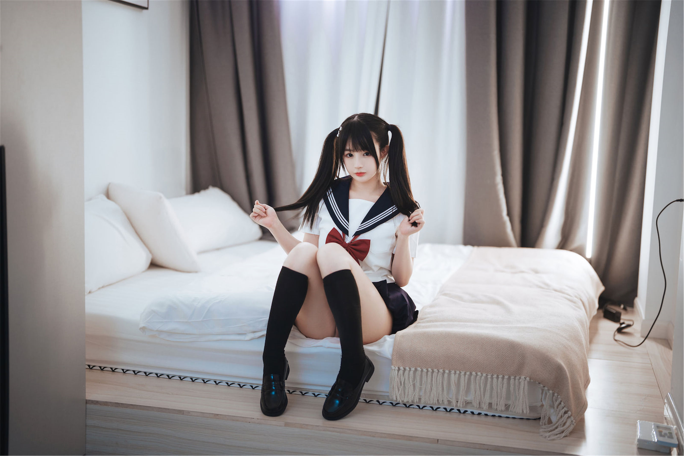 图片[5]-[COSPLAY] 桜井宁宁 – 双马尾JK-看套图