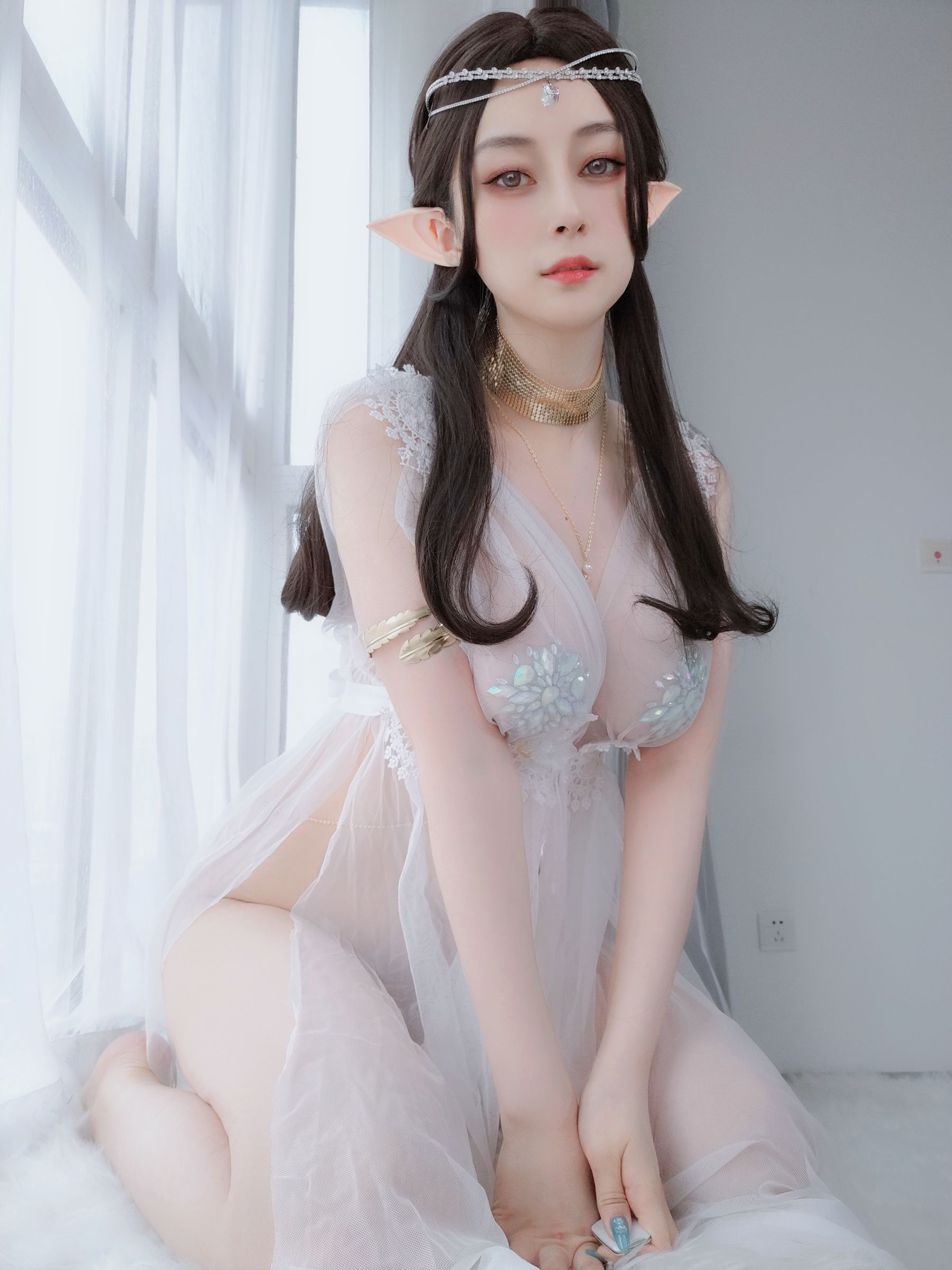 图片[2]-[COSPLAY] Coser小姐姐白银 – 精灵宝石内衣-看套图
