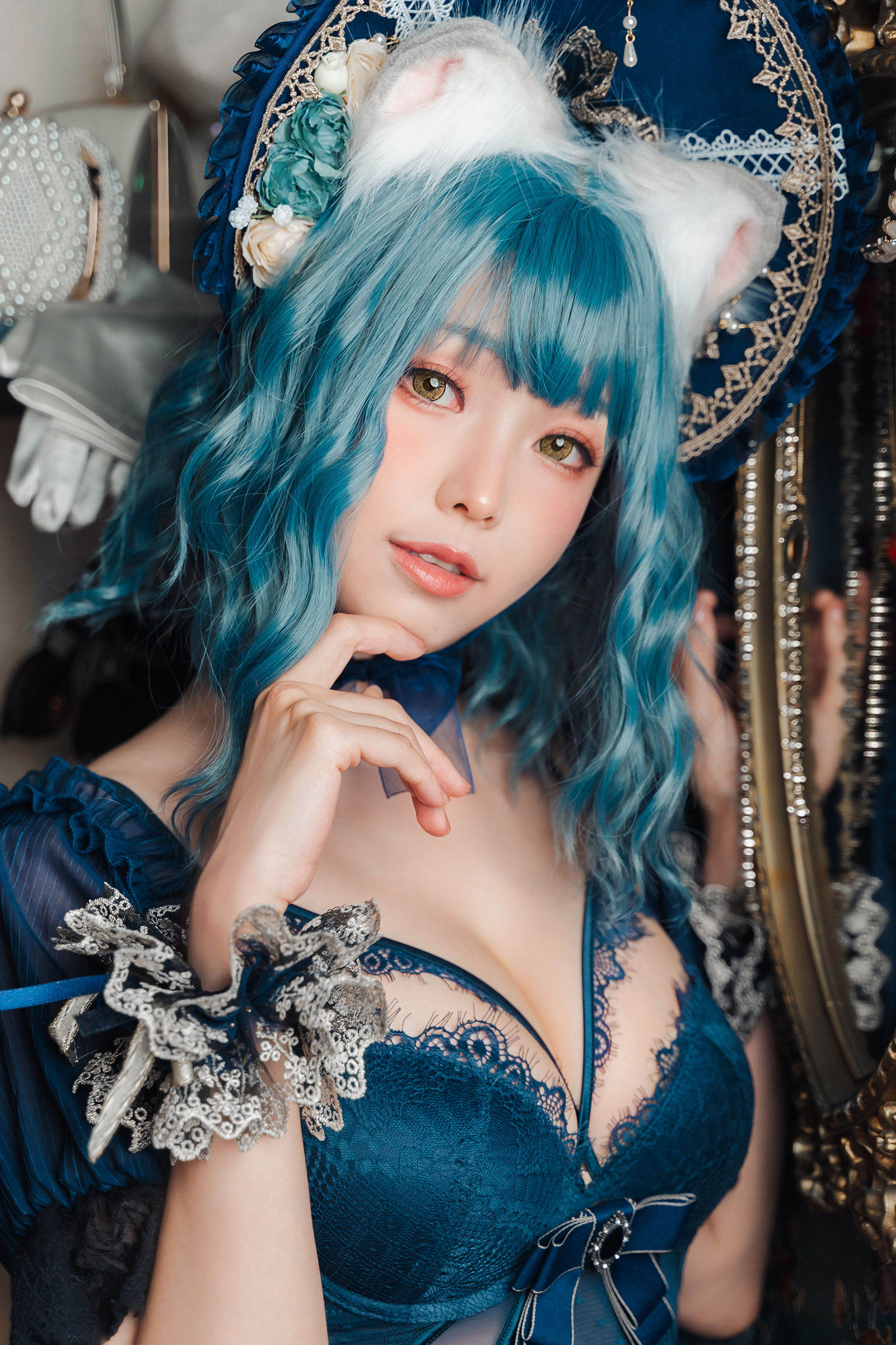 图片[4]-[COSPLAY] Ely_eee(ElyEE子) – Scottish Fold Cat Doll 摺耳貓少女人形-看套图